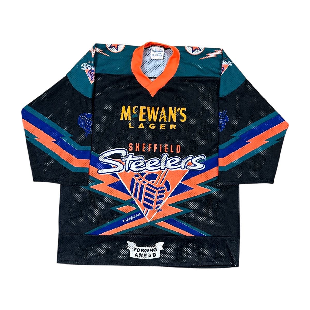 NHL 90s Sheffield Steelers Hockey Jersey Tommy #11 Topspeed Rare Size US XL / EU 56 / 4 - 1 Thumbnail