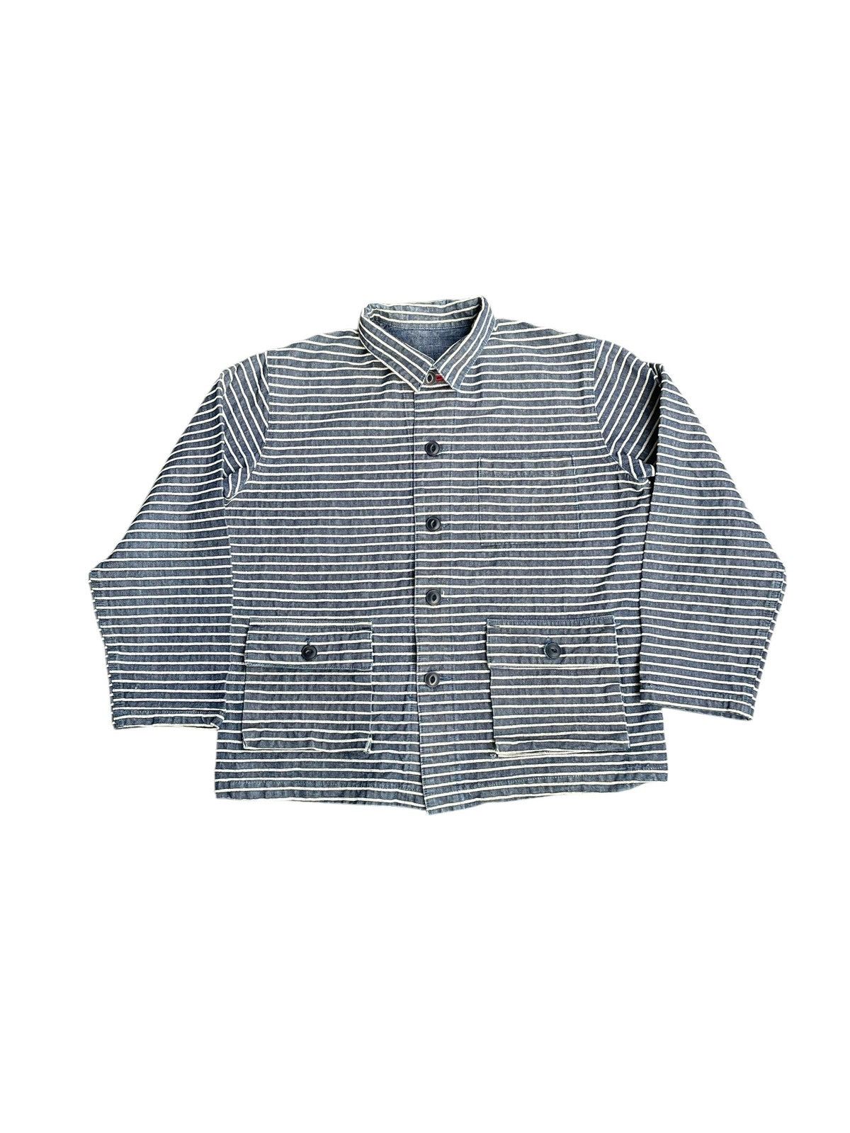 UES Japan UE Embossed Stripe Chore Jacket Size US L / EU 52-54 / 3 - 1 Thumbnail