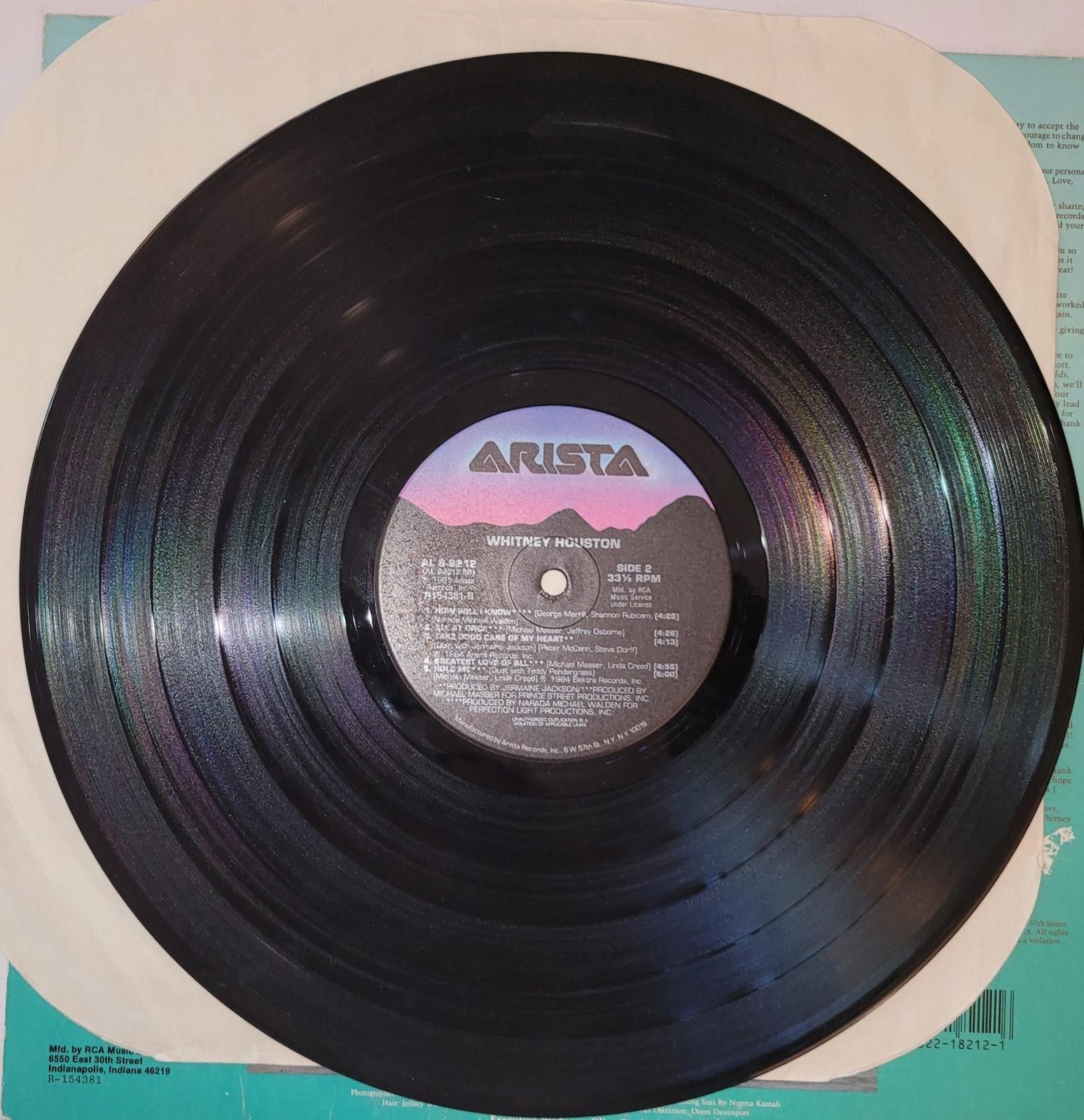 Designer Whitney Houston Self Titled (Vinyl, 1985) Size ONE SIZE - 4 Thumbnail