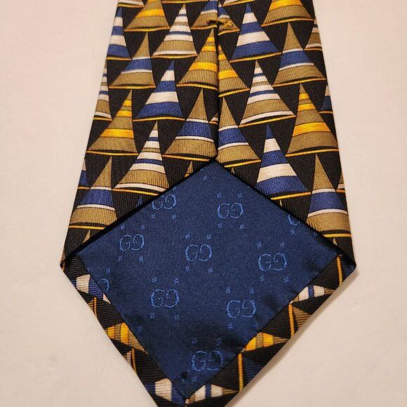Gucci Gucci men's new black 100%silk tie 3 1/2" X 59" Size ONE SIZE - 3 Thumbnail