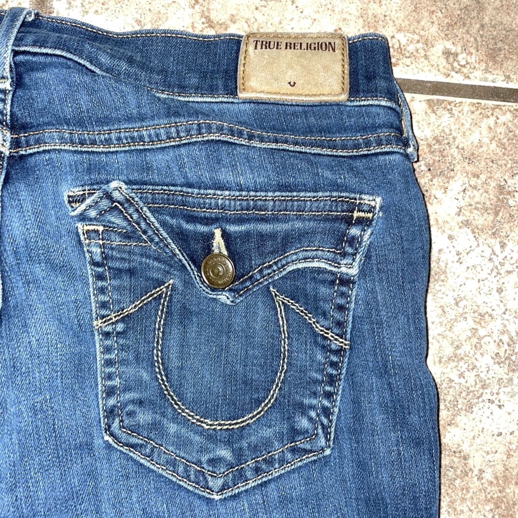 True Religion TRUE RELIGION USA MADE Casey Super Skinny Jeans Womens size 27 27” inseam Blue Size 27" / US 4 / IT 40 - 4 Thumbnail