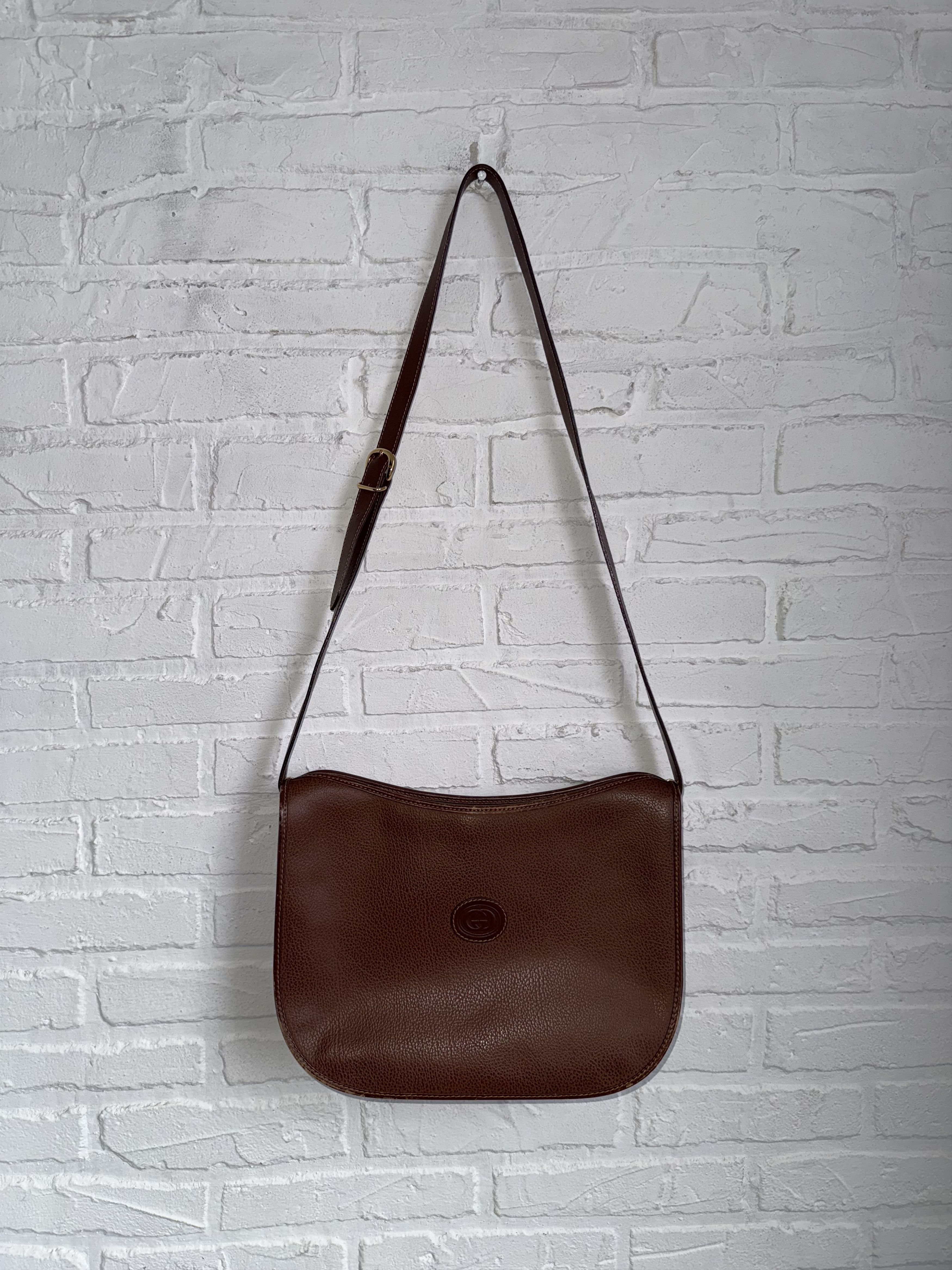 Gucci Vintage 1970s Gucci GG crest Brown shoulder bag Size ONE SIZE - 1 Thumbnail