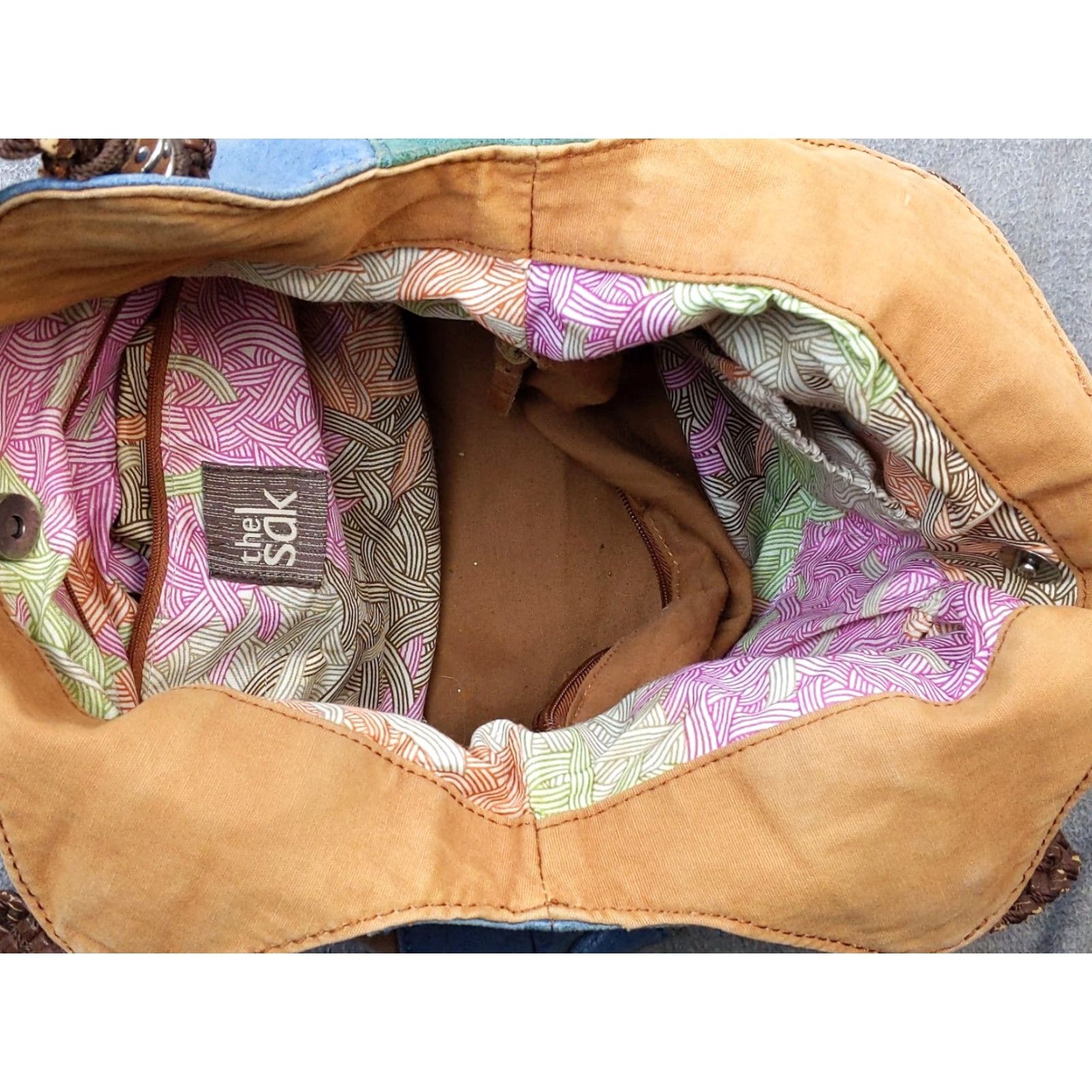 The Sak The Sak Shoulder Hobo Bag Womens Large Multicolor Leather Patchwork Purse Size ONE SIZE - 6 Thumbnail