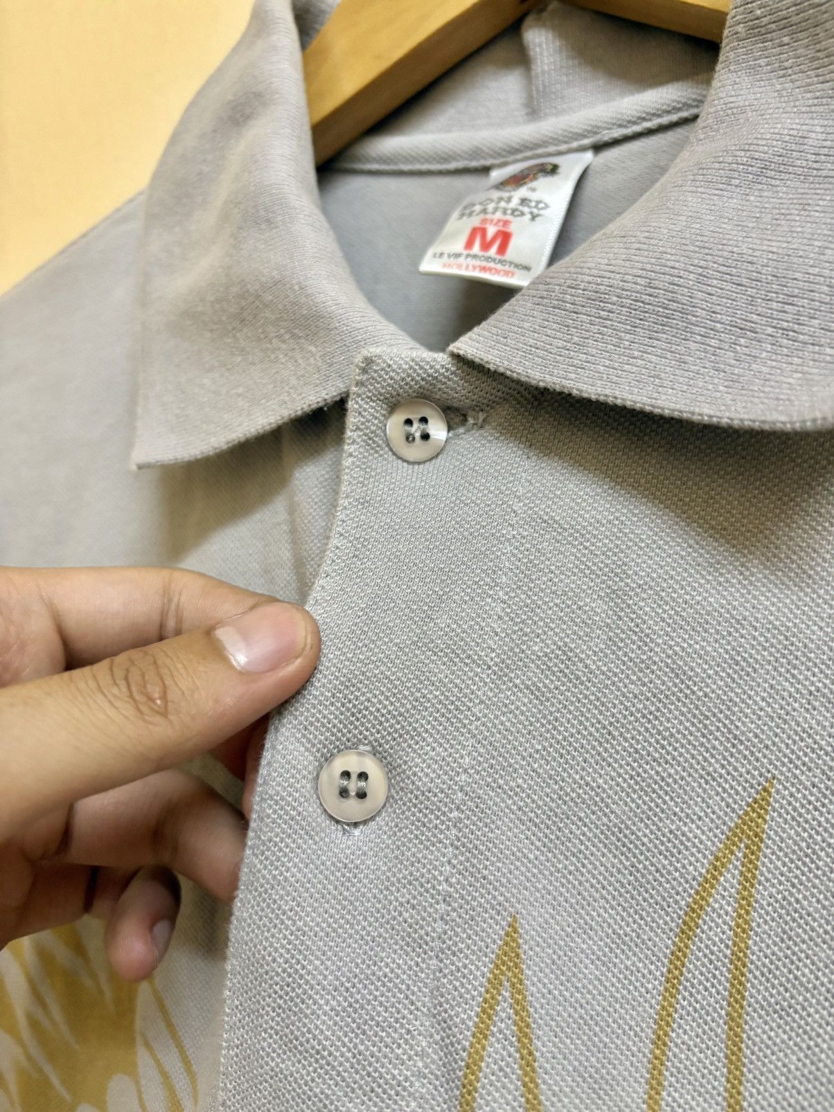 Ed Hardy Vintage Y2k Ed Hardy By Christian Audigier Skull Tiger Polo Size US M / EU 48-50 / 2 - 14 Thumbnail