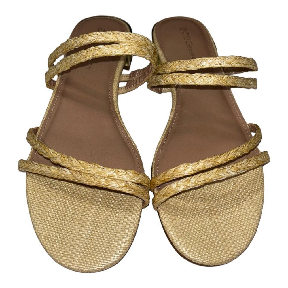 Designer BCBGeneration l NWOT Dexti Straw Sandals Size 8 Size US 8 / IT 38 - 3 Thumbnail