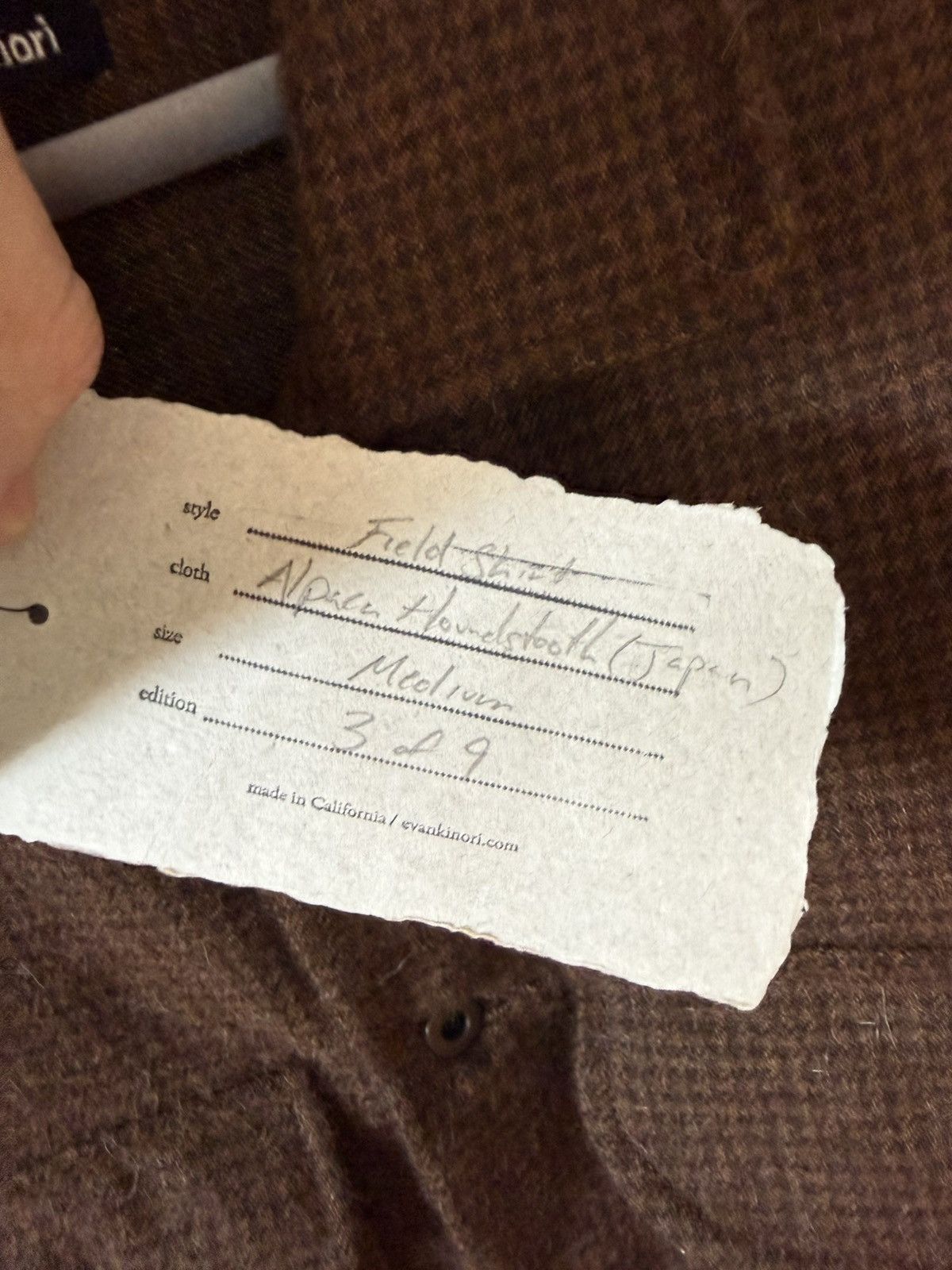 Field Shirt / Undyed Alpaca Houndstooth / Fw24 in Brown, Men's (Size M) — image 3 of 5