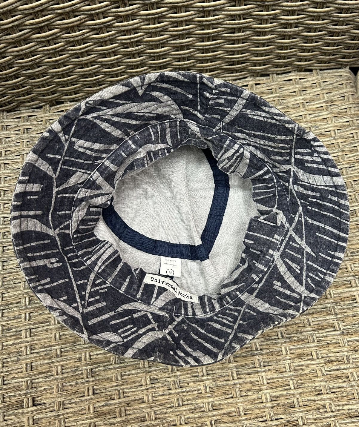 Universal Works Universal Works Bucket Hat Size M 57-58cm Navy Grey Printed Size ONE SIZE - 3 Thumbnail
