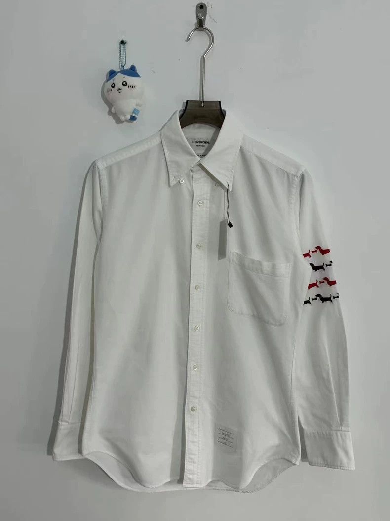 Thom Browne Thom Browne Dog Striped Shirt Size 1 - dmc Size US S / EU 44-46 / 1 - 1 Thumbnail
