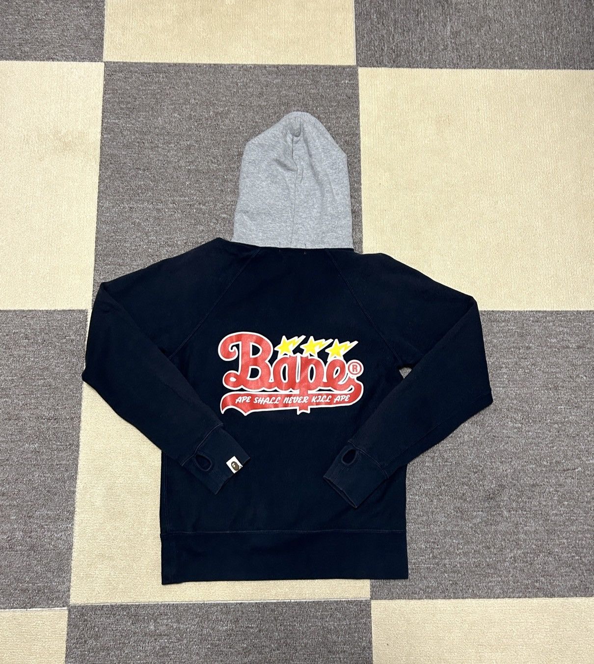 Bape Bape Bape Star Logo Black Pullover Hoodie Size US S / EU 44-46 / 1 - 2 Thumbnail