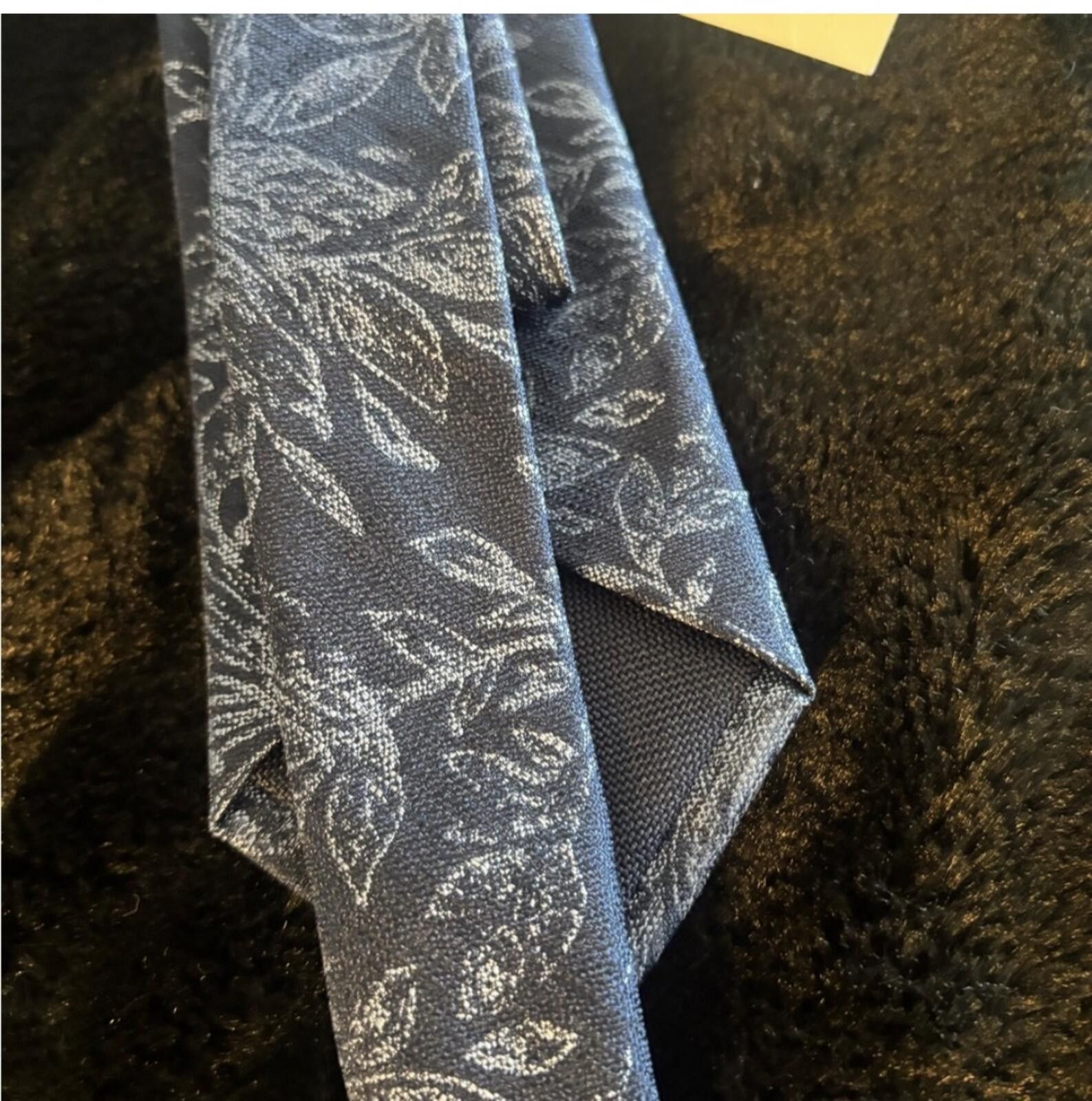 Michael Kors ( Michael Kors) Navy Floral Tie Size ONE SIZE - 4 Thumbnail