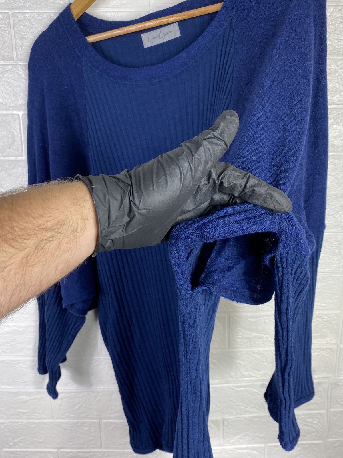 Japanese Brand × Vintage × Yohji Yamamoto Yohji Yamamoto Wool Sweater Blue Size M Size M / US 6-8 / IT 42-44 - 5 Thumbnail
