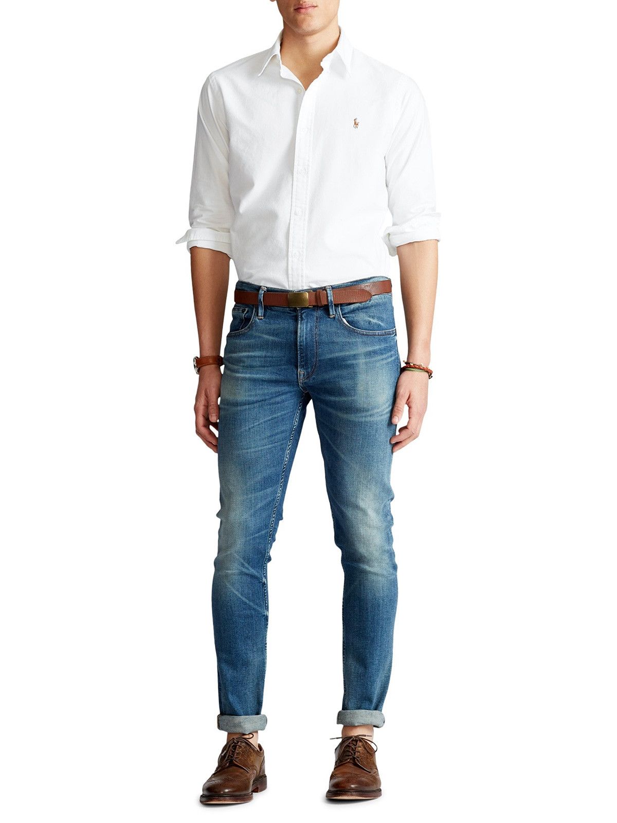 Polo Ralph Lauren o1s22i1n0125 Custom Fit Shirt in White Size US L / EU 52-54 / 3 - 4 Thumbnail