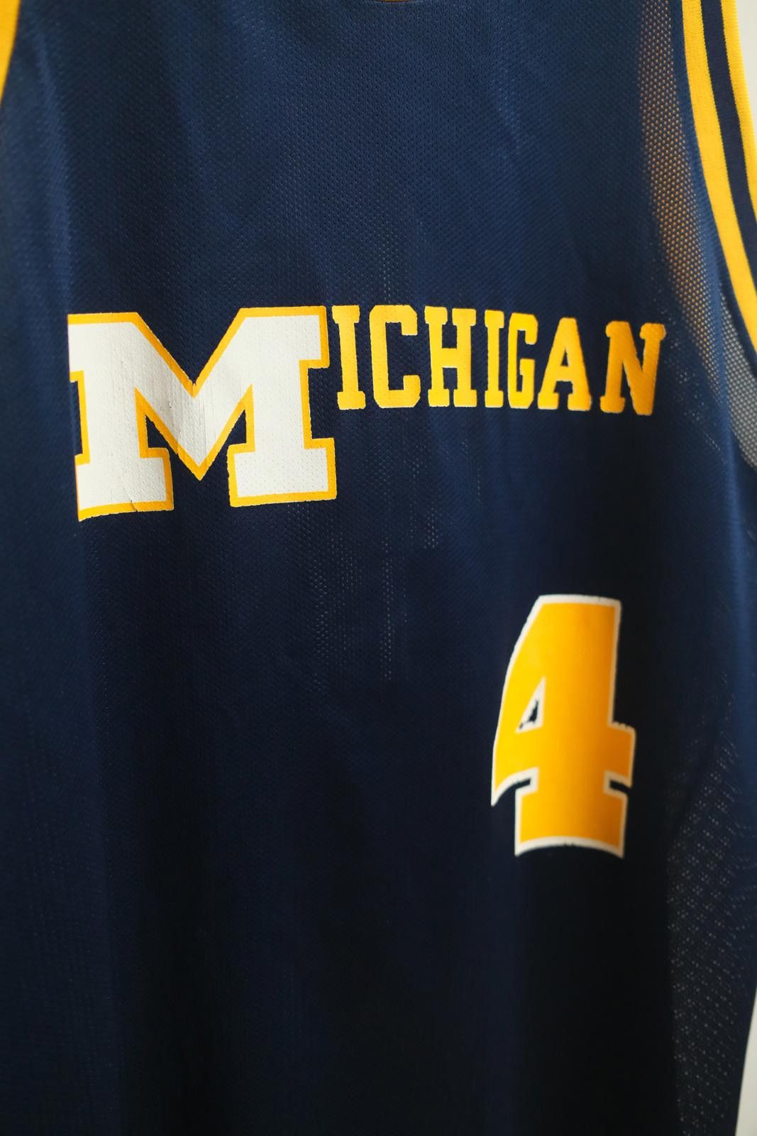 Logo Athletic 90's Logo Atheltic Michigan Wolverines #4 Basketball Jersey Size US XL / EU 56 / 4 - 4 Thumbnail