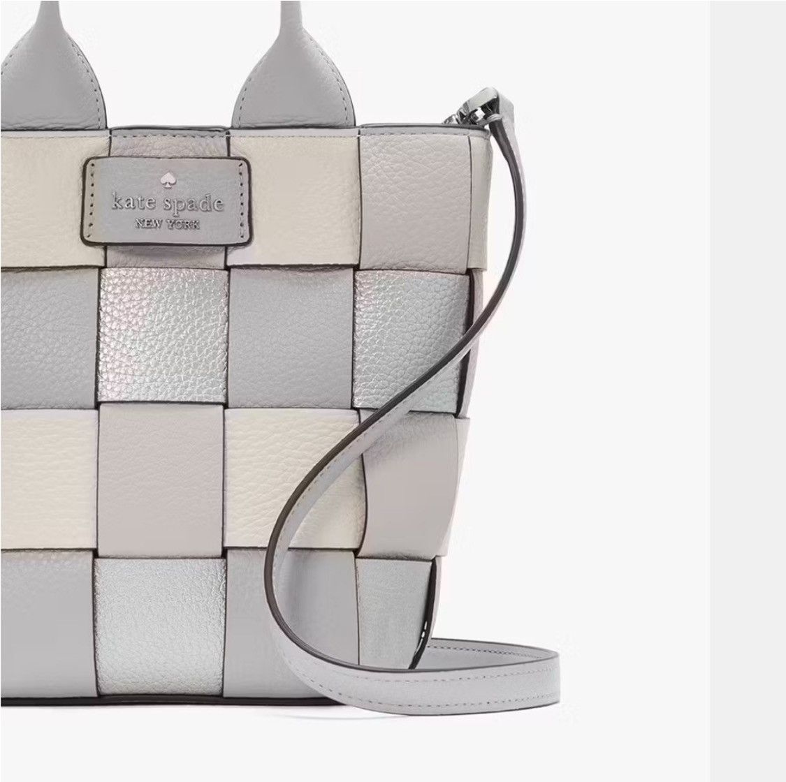 Kate Spade NWT KATE SPADE NY Basket Metallic Mini Leather Tote Size ONE SIZE - 3 Thumbnail