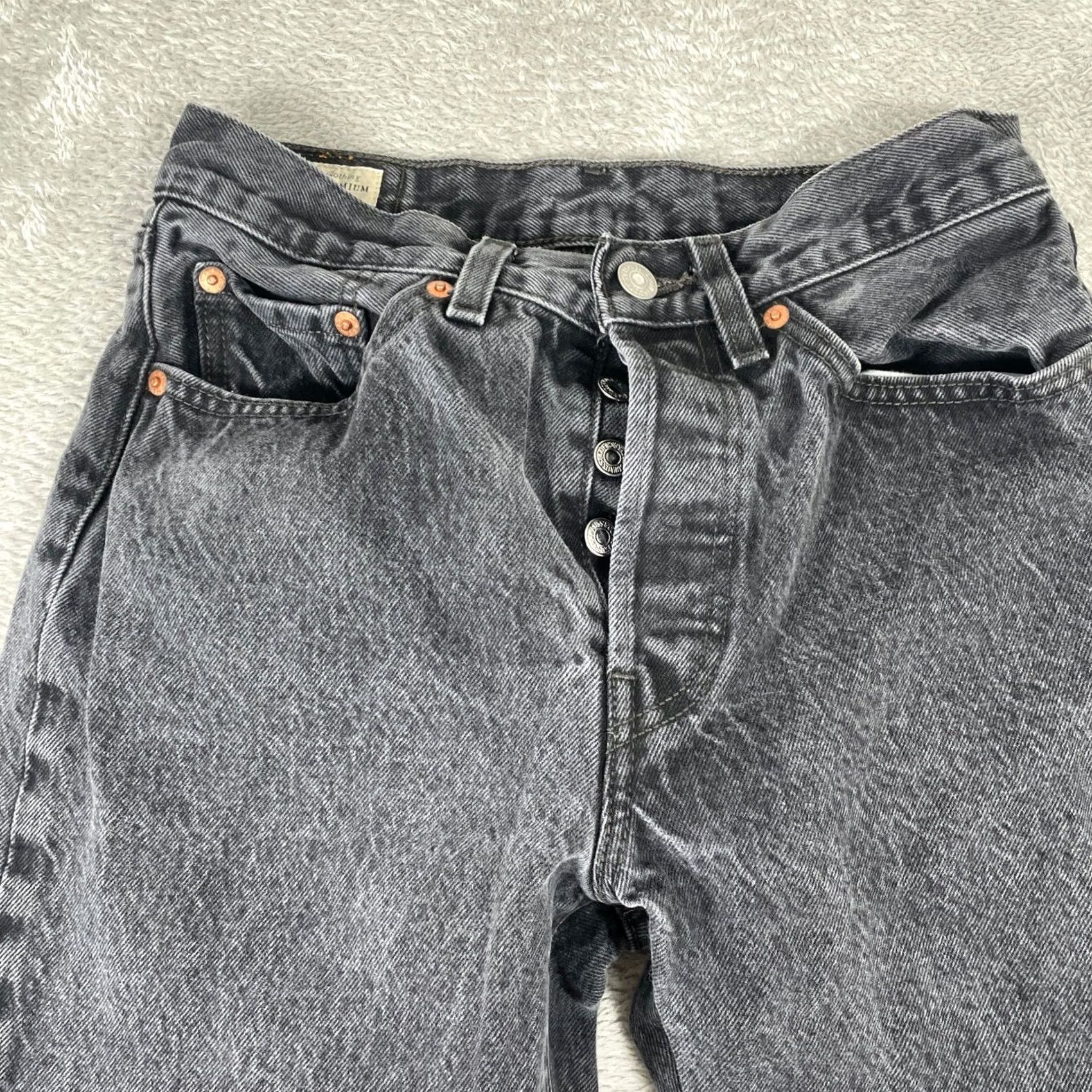 Levi's Levi'S 501 '81 High Rise Womens Jeans - Black Distressed Denim - Premium Size 26" / US 2 / IT 38 - 3 Thumbnail