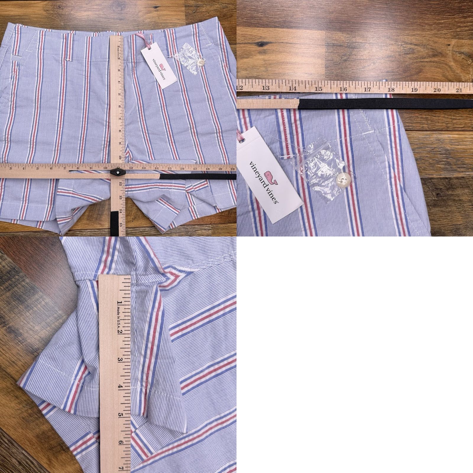 Vineyard Vines Vineyard Vines Nicholls Stripe Ed Shorts Womens 14 Bimini Blue 5 Inch New Size 36" / US 14 / IT 50 - 8 Thumbnail