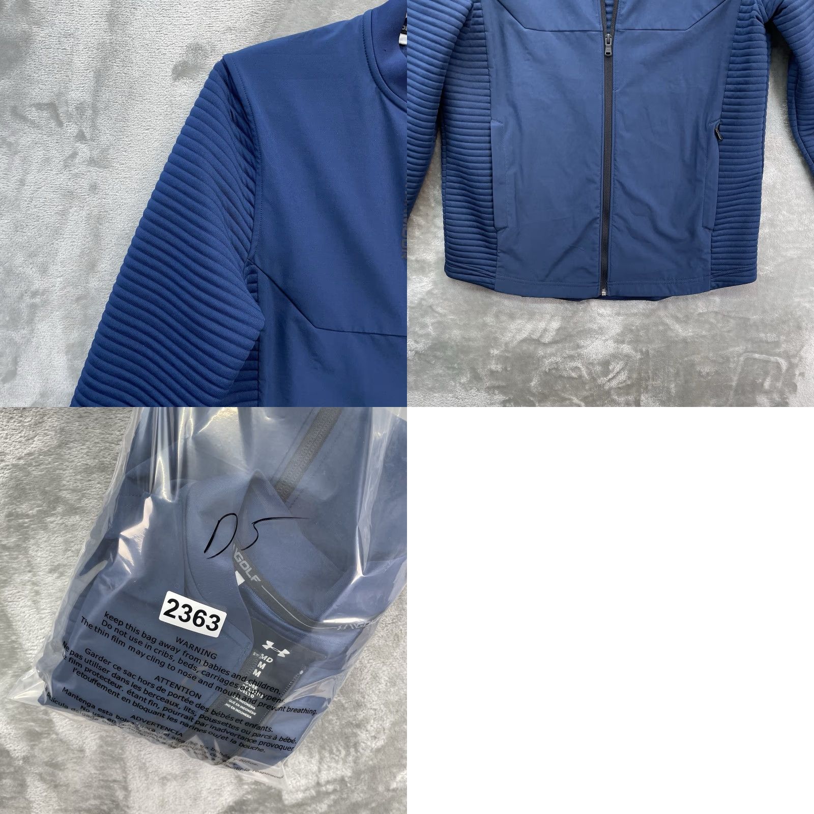 Under Armour Under Armour Golf Jacket Mens M Full Zip Storm Evolution Dayrona Navy Blue Ribbed Stand-Up Collar Solid Polyester Jacket Clothing Size US M / EU 48-50 / 2 - 9 Thumbnail