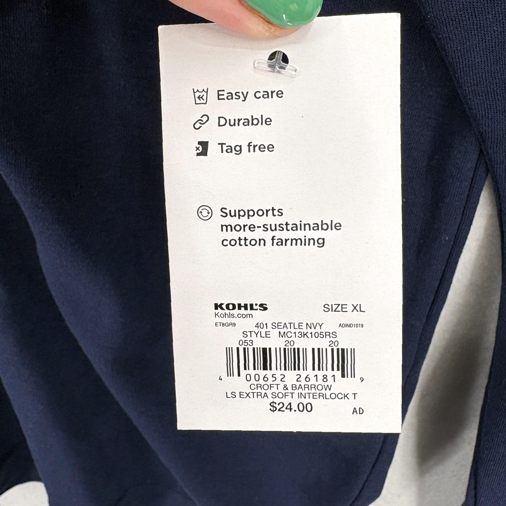 Croft & Barrow Croft & Barrow Shirt Mens XL Blue Turtleneck Long Sleeve Tagless NWT Extra Soft Knit Winter Wool Free? Size US XL / EU 56 / 4 - 6 Thumbnail