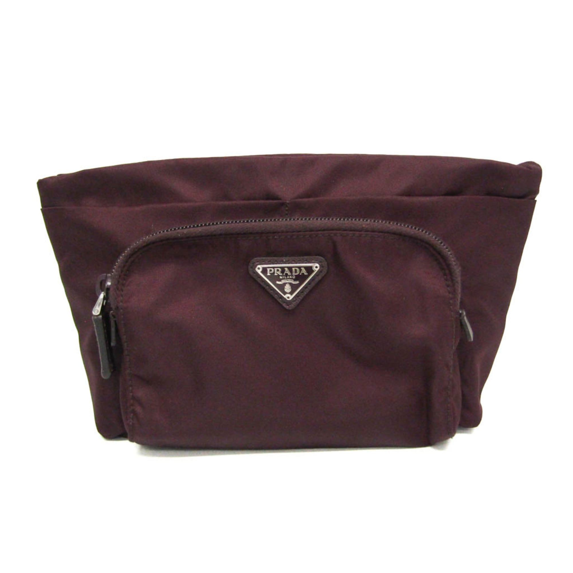Prada Prada Women,Men Nylon Pouch,Wash Bag Bordeaux Size ONE SIZE - 1 Thumbnail