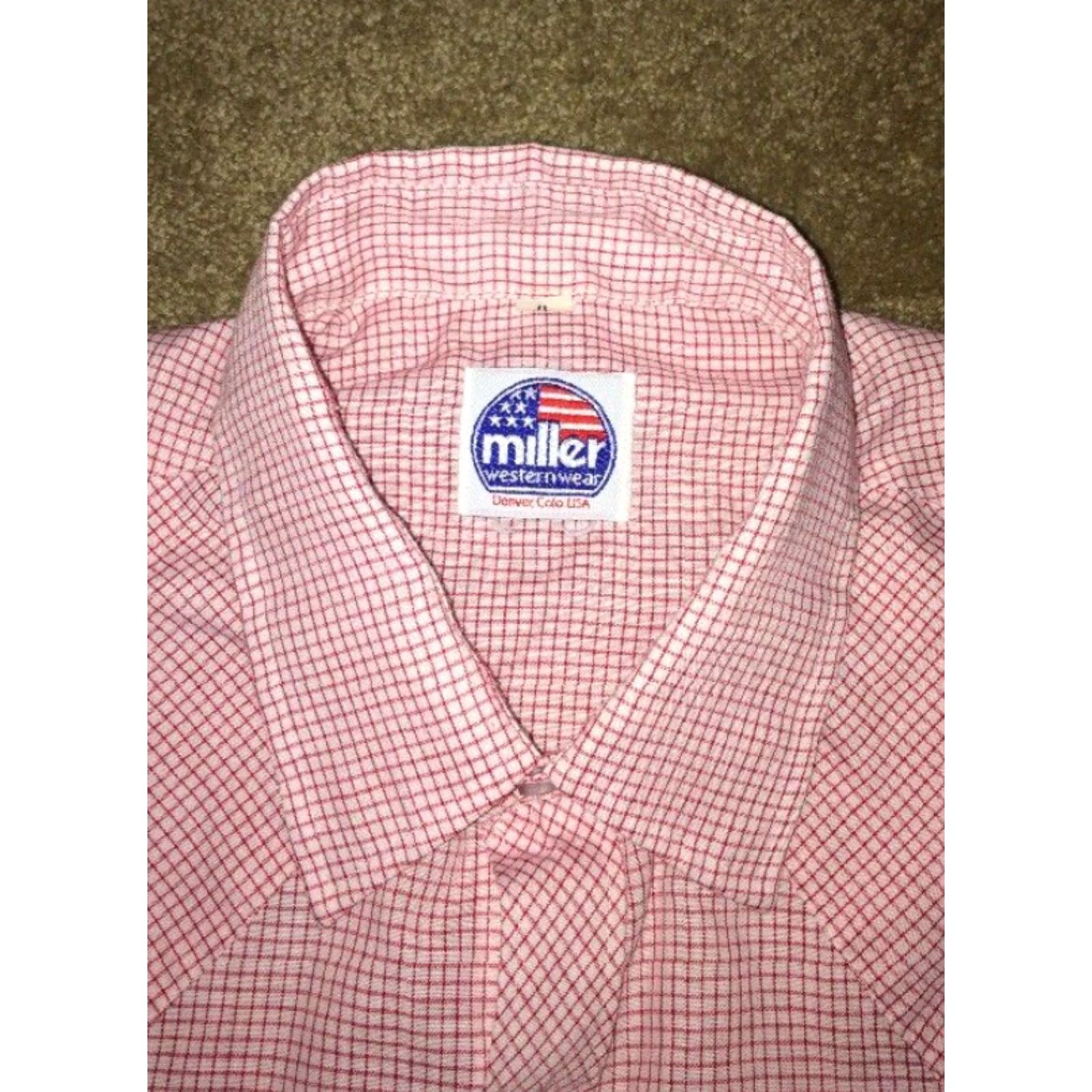 Vintage VINTAGE Miller Westernwear Shirt Gingham Style Button-Up Snap Button Mens Size 17 Short Sleeve Regular Men Size US XL / EU 56 / 4 - 2 Thumbnail