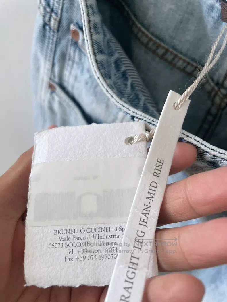 Brunello Cucinelli Brunello Cucinelli Blue washed and whitened beaded mid-ris Size 26" / US 2 / IT 38 - 9 Thumbnail
