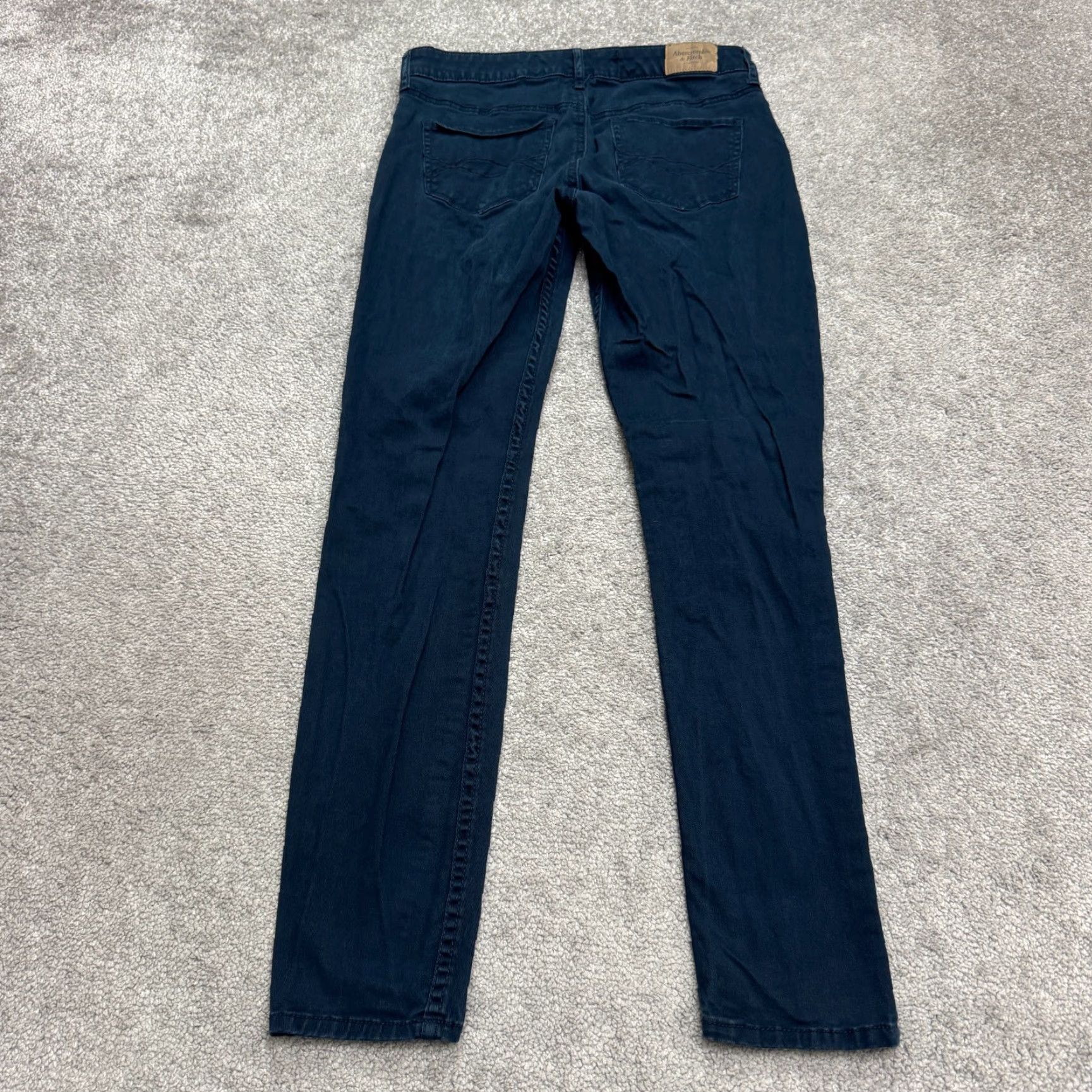 Abercrombie & Fitch Abercrombie & Fitch Pants Women's Chino Skinny Mid Rise 4 Navy Blue 28x29 Adult Regular Blue Size 27" / US 4 / IT 40 - 2 Thumbnail