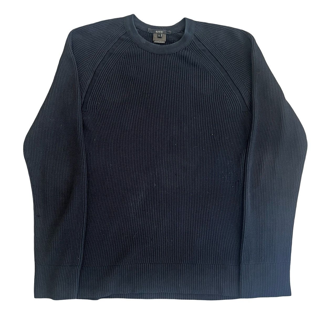 Gucci GUCCI TOM FORD ERA COTTON RIBBED SWEATER BLACK Size US S / EU 44-46 / 1 - 1 Thumbnail