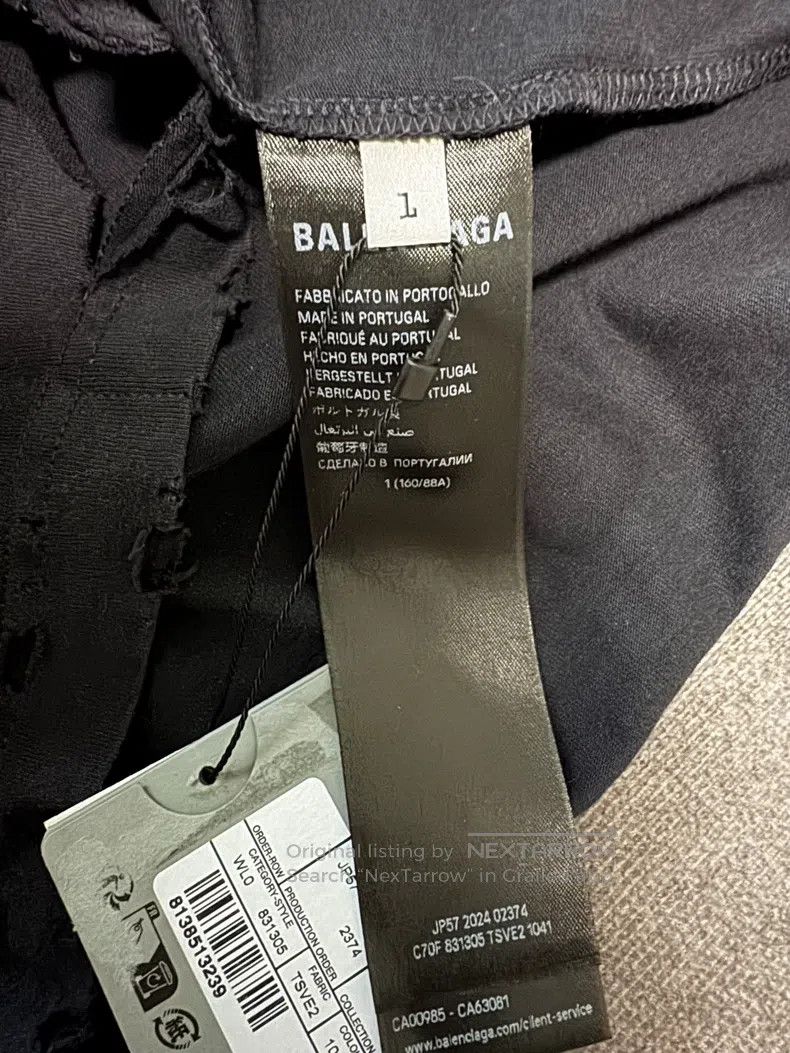 Balenciaga Balenciaga Black Logo Printed Cotton Short Sleeve T-Shirt Size US S / EU 44-46 / 1 - 4 Thumbnail