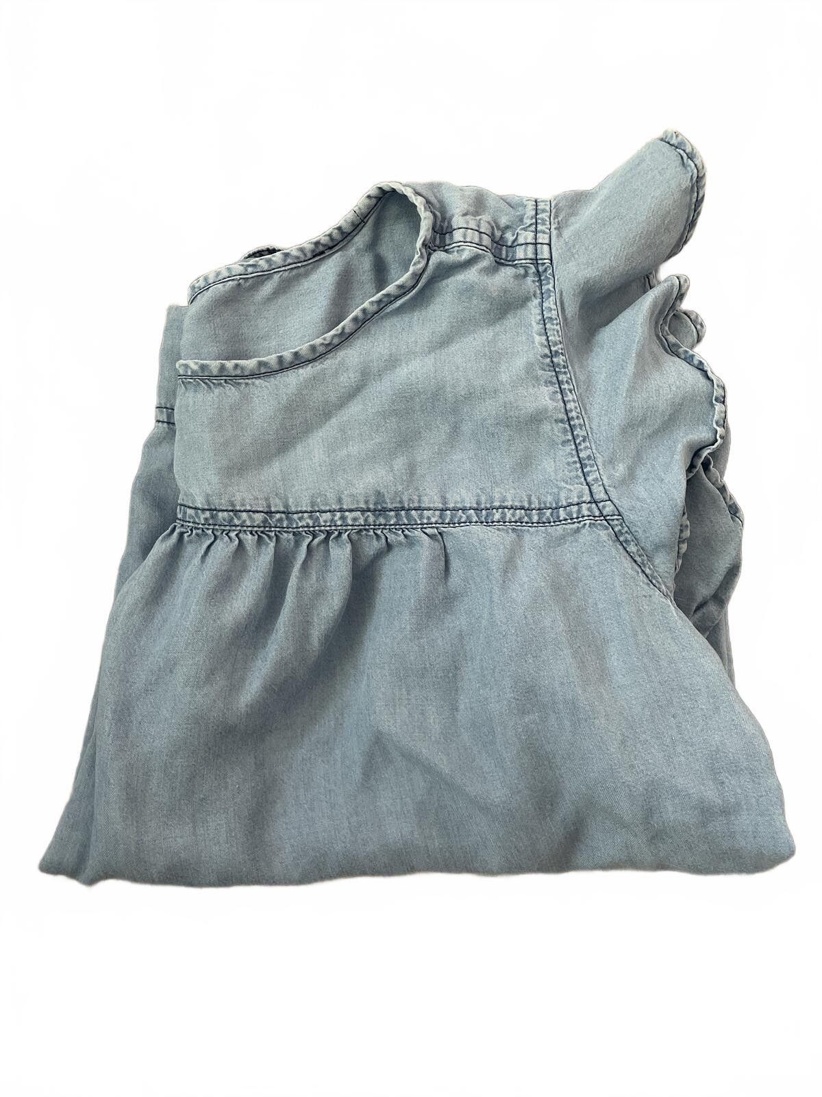 Gap GAP Blouse Top Women's Size Medium Blue Jean Ruffle Whimsy Size M / US 6-8 / IT 42-44 - 5 Thumbnail