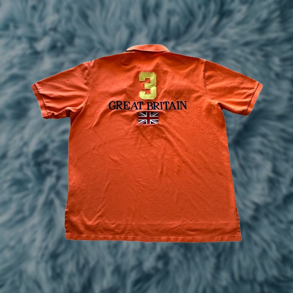 Ralph Lauren VINTAGE Ralph Lauren Great Britain London Chief Keef Polo Shirt Mens 2XL Orange Size US XXL / EU 58 / 5 - 1 Thumbnail