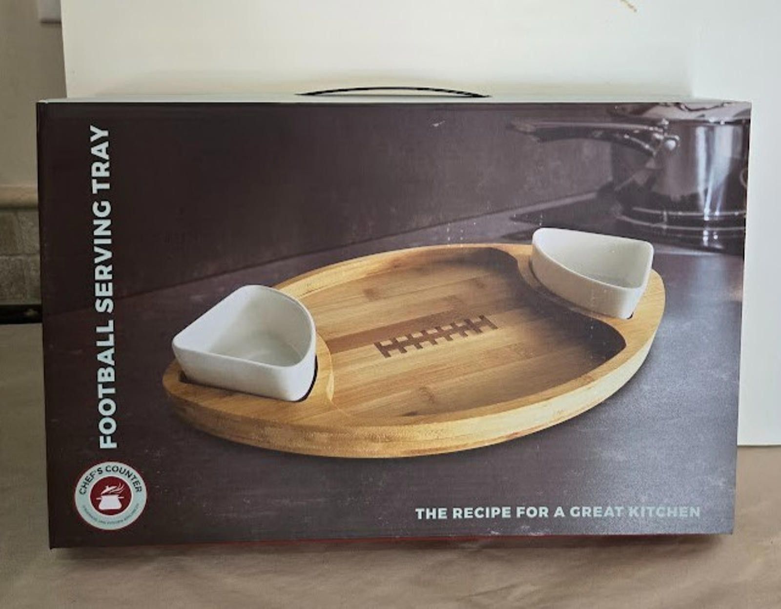 Other Chef's Counter Serving Tray Bamboo Chips Dip Holders NEW Size ONE SIZE - 2 Thumbnail