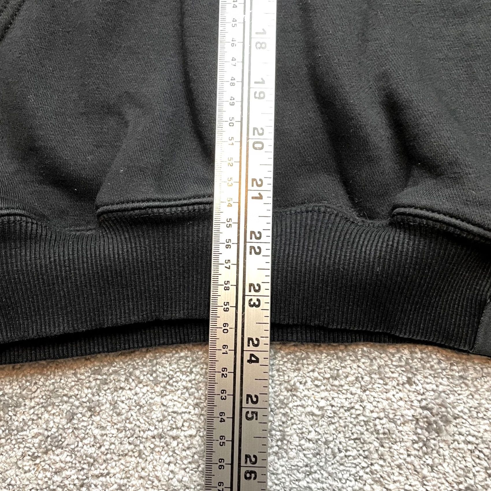 Vintage VINTAGE NJ Hoodie Sweatshirt Mens M Black Logo Pullover Knit Cotton Polyester Regular Pockets Size US M / EU 48-50 / 2 - 6 Thumbnail