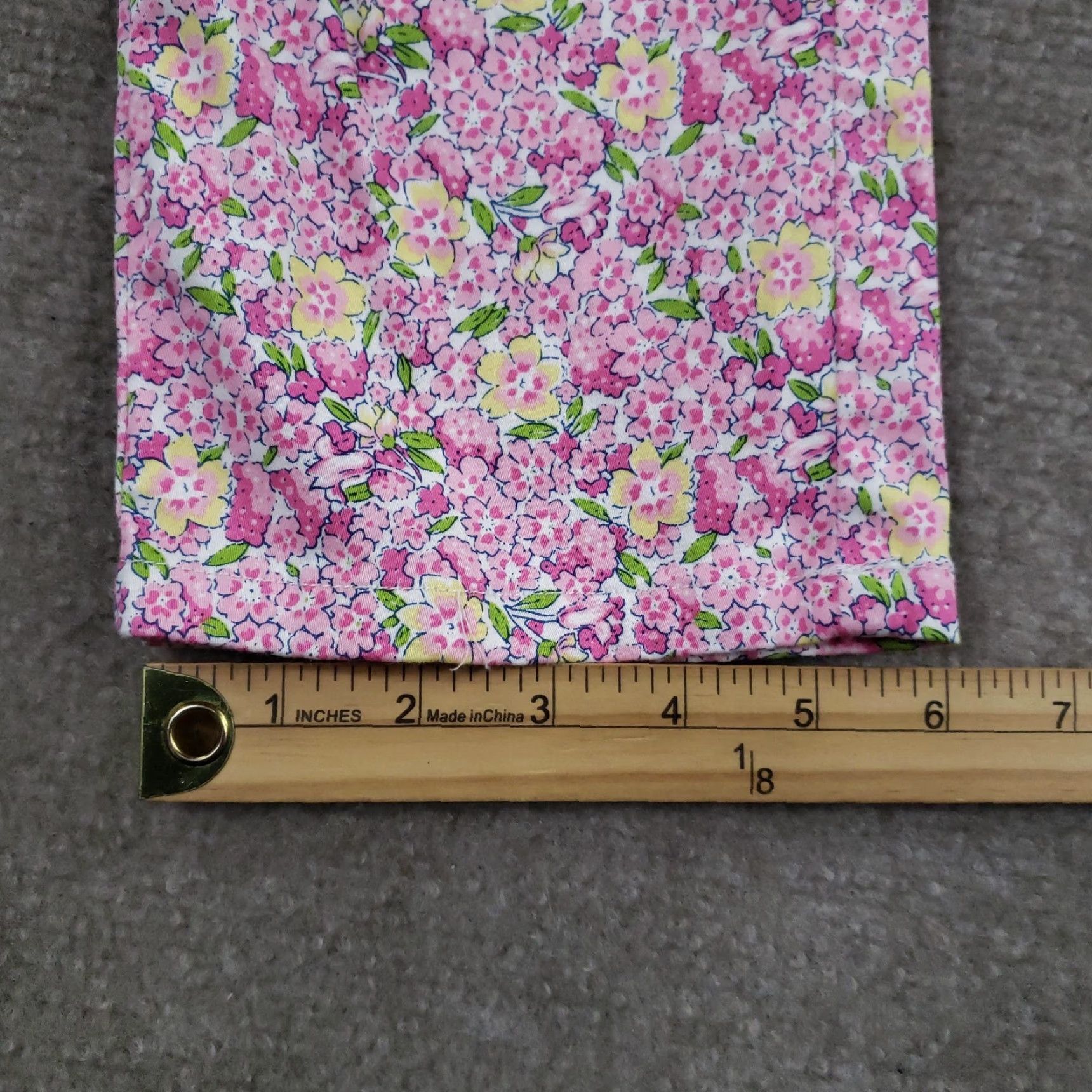 Ralph Lauren VINTAGE Lauren Ralph Lauren Pants Women 4P Pink Floral Stretch Petite Flat Front Pants Womens Size 27" / US 4 / IT 40 - 4 Thumbnail