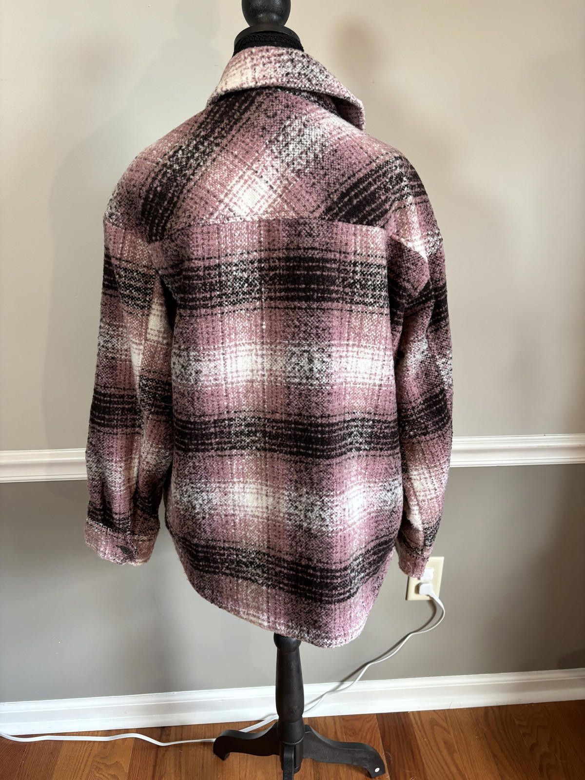 Other Cottage Core Levi's Pink and Black Plaid Wool Jacket Size M / US 6-8 / IT 42-44 - 2 Thumbnail