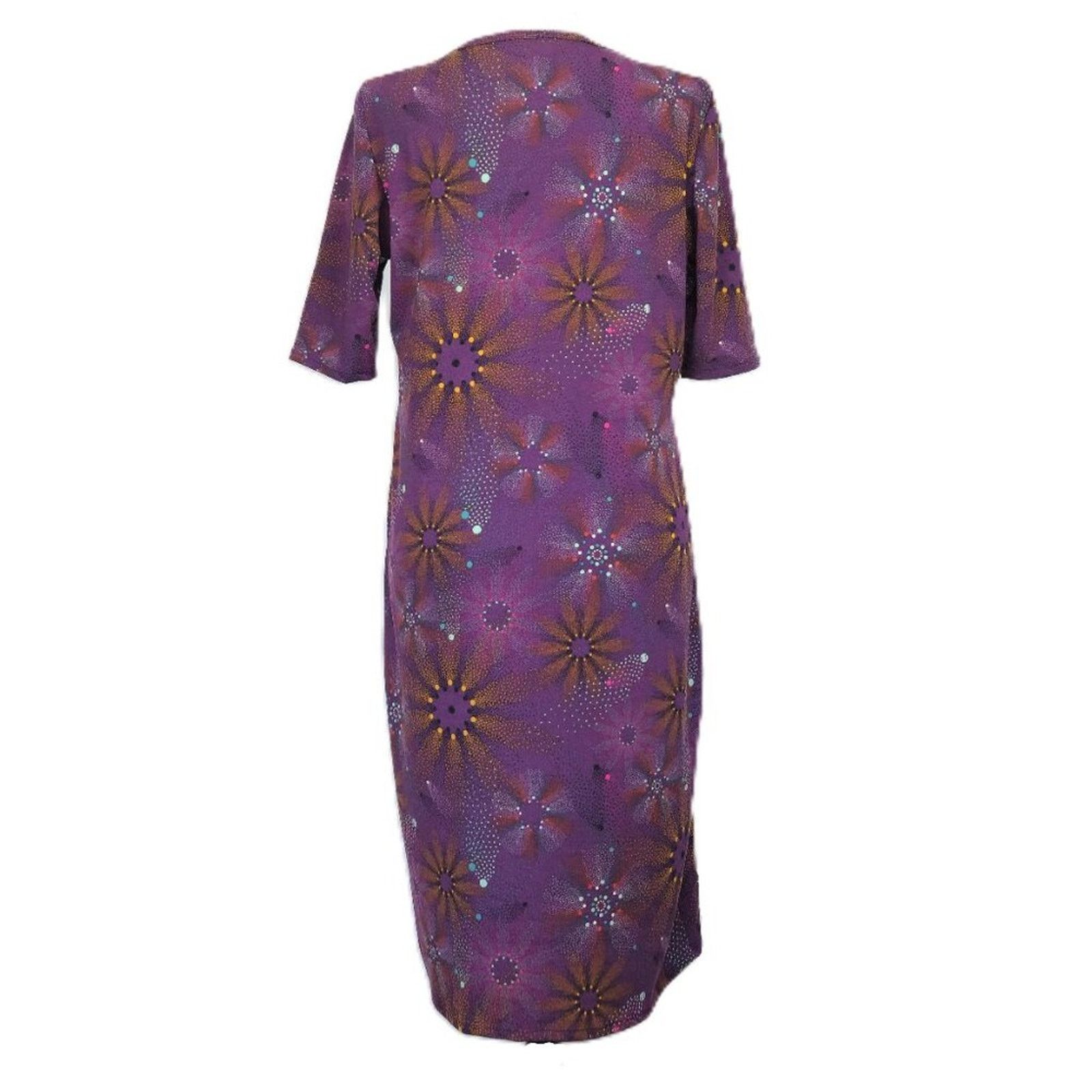Other LuLaRoe Julia Size Large Dress Purple Starburst Print USA Size L / US 10 / IT 46 - 4 Thumbnail