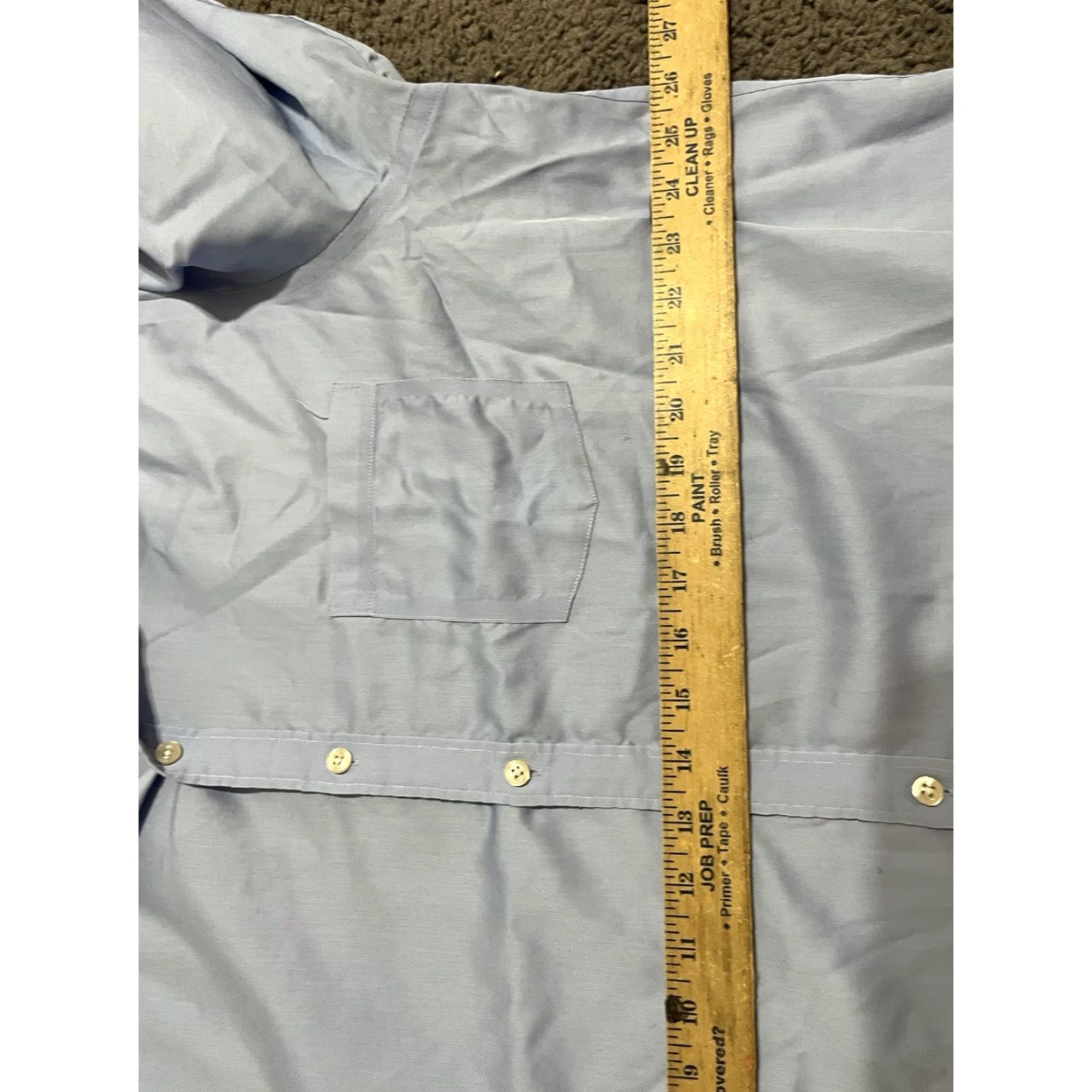 Michael Kors Michael Kors Dress Shirt Blue Solid 18 Button Shirt 100% Cotton Non Iron Mens Button-Up Collared Spread Long Sleeve Casual Regular Colorful 18 Size 48R - 4 Thumbnail