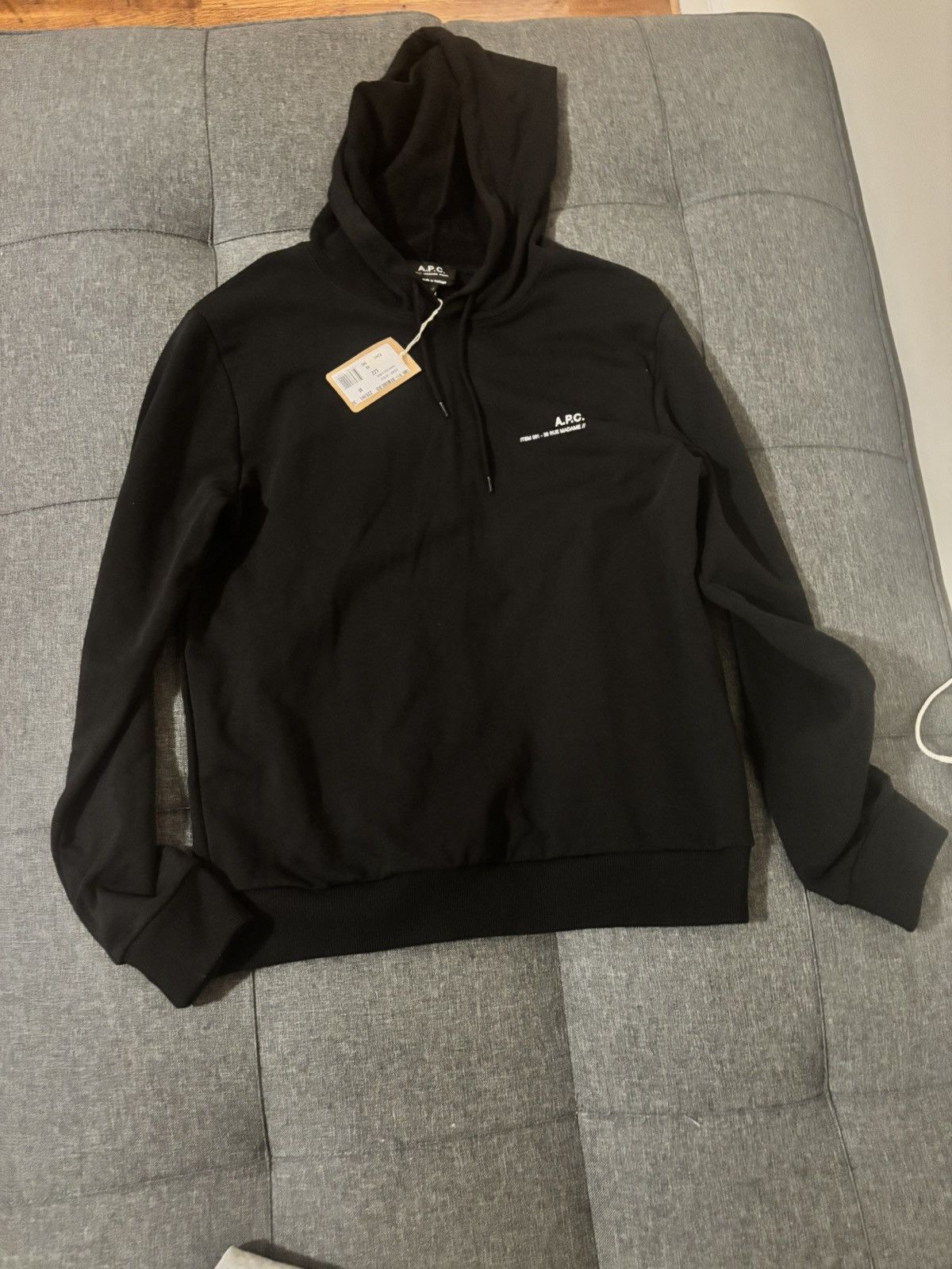 A.P.C. A.P.C. logo-print cotton drawstring hoodie Size US M / EU 48-50 / 2 - 1 Thumbnail