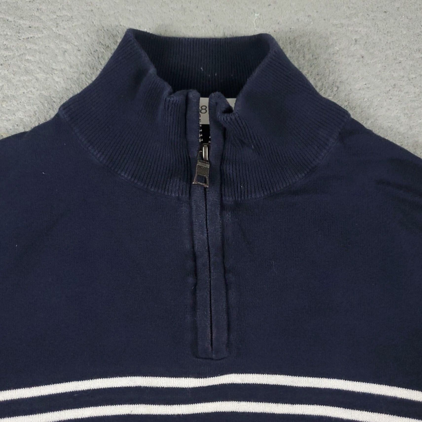 Nautica Nautica Mens Medium Red Cotton Blend Pullover Sweater 1/4 Zip Up Size US M / EU 48-50 / 2 - 3 Thumbnail