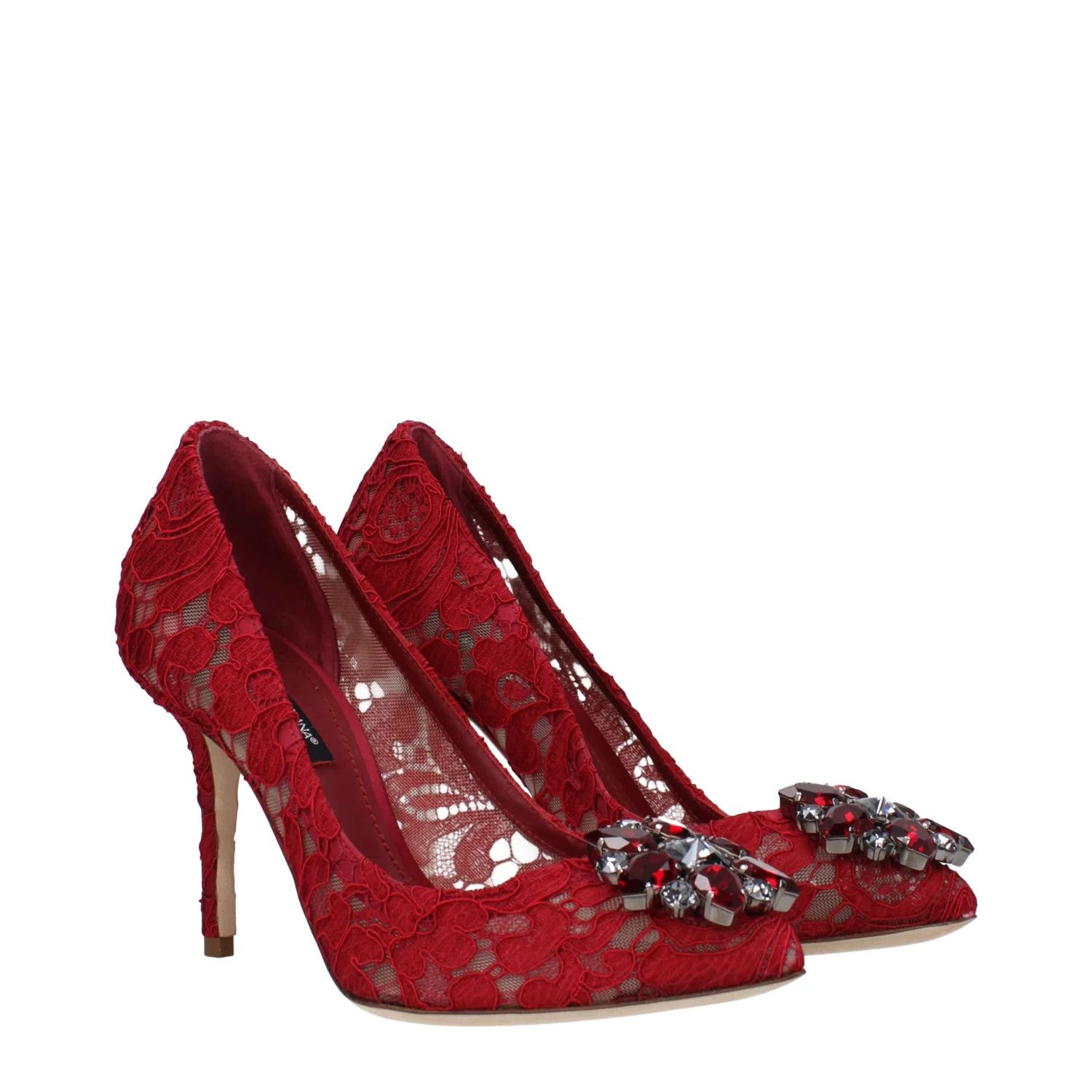 Dolce & Gabbana ob1o1e1124 Fabric Pumps in Red Size US 8 / IT 38 - 2 Thumbnail