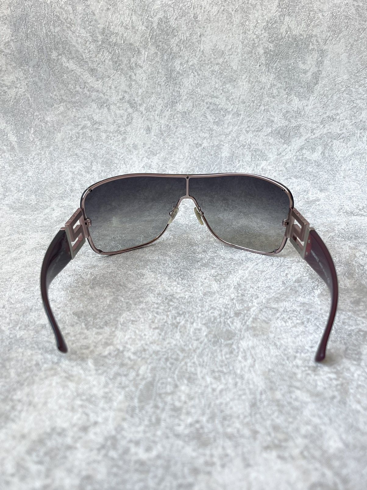 Versace VTG Versace 2072-B Rhinestone Greek Key Shield Sunglasses Size ONE SIZE - 5 Thumbnail
