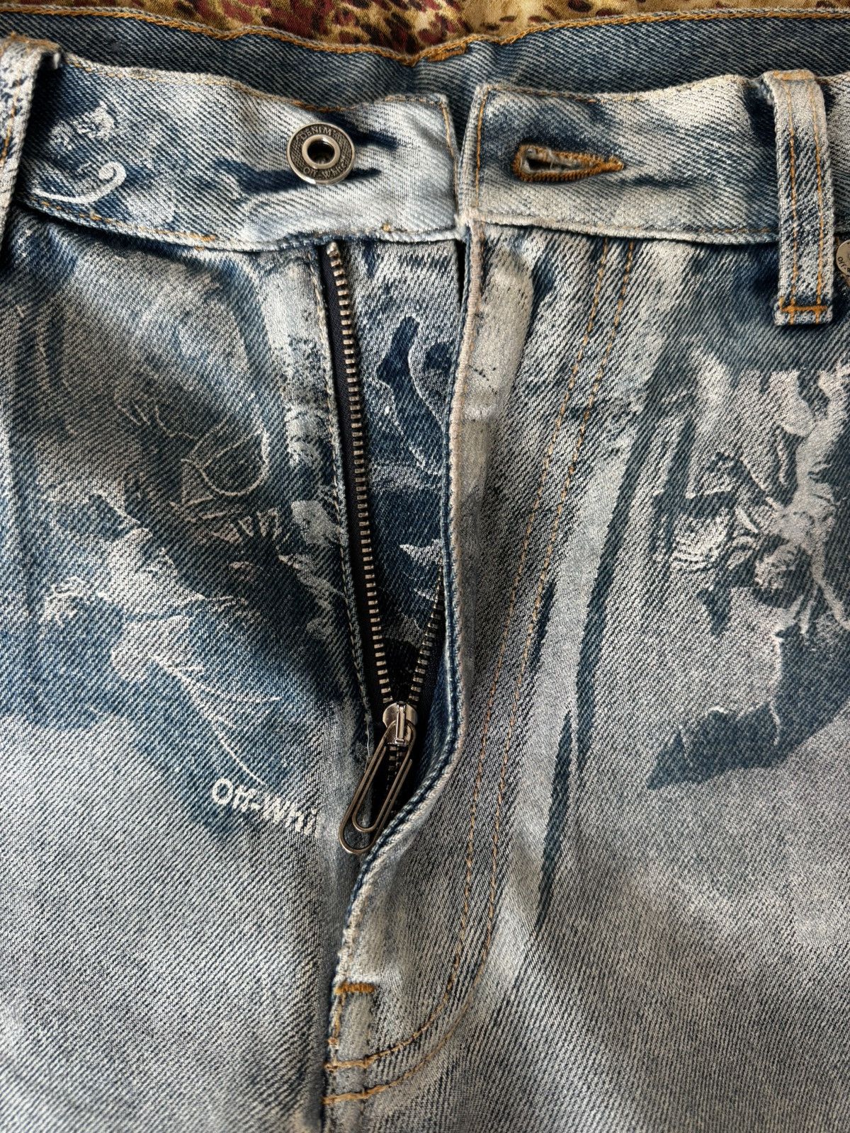 Off-White Off-White Printed Denim Jeans Size US 32 / EU 48 - 6 Thumbnail