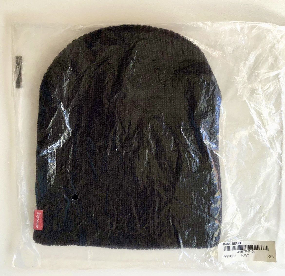 Supreme Supreme FW19 Basic Beanie NAVY Size ONE SIZE - 2 Thumbnail