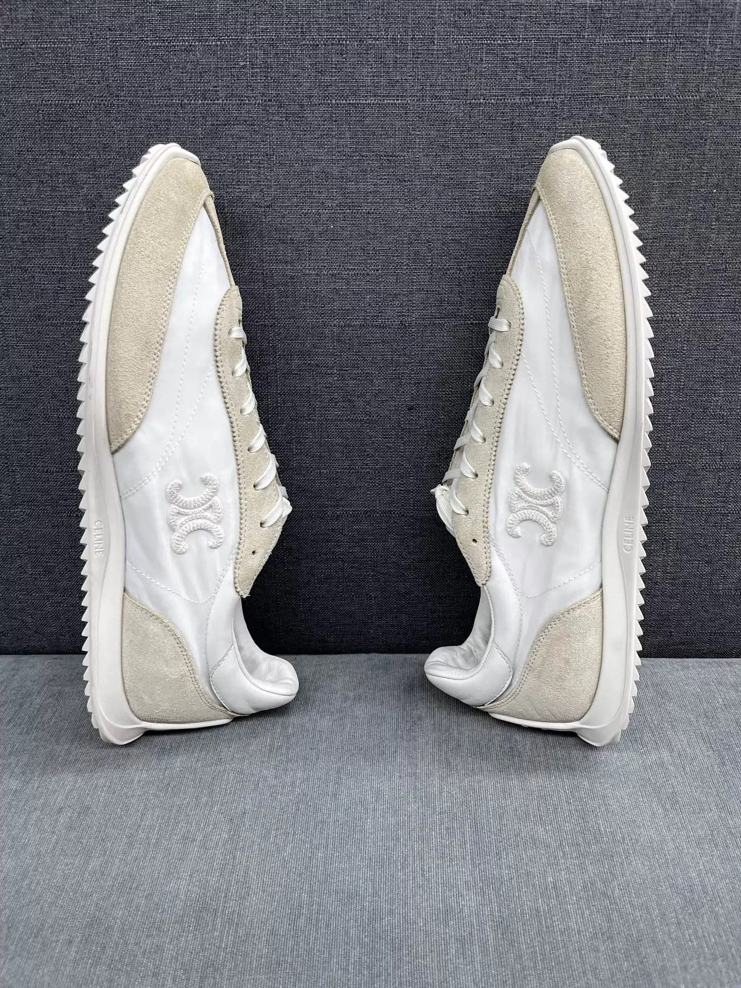 Celine CELINE Racer Triomphe Sneaker Ivory 43 99 New Size US 10 / EU 43 - 3 Thumbnail