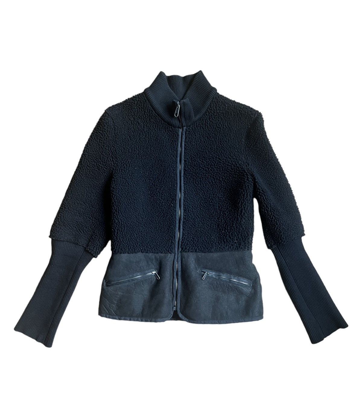 Maison Margiela MM6 Fuzzy Wool Suede Leather Jacket Size S / US 4 / IT 40 - 1 Thumbnail