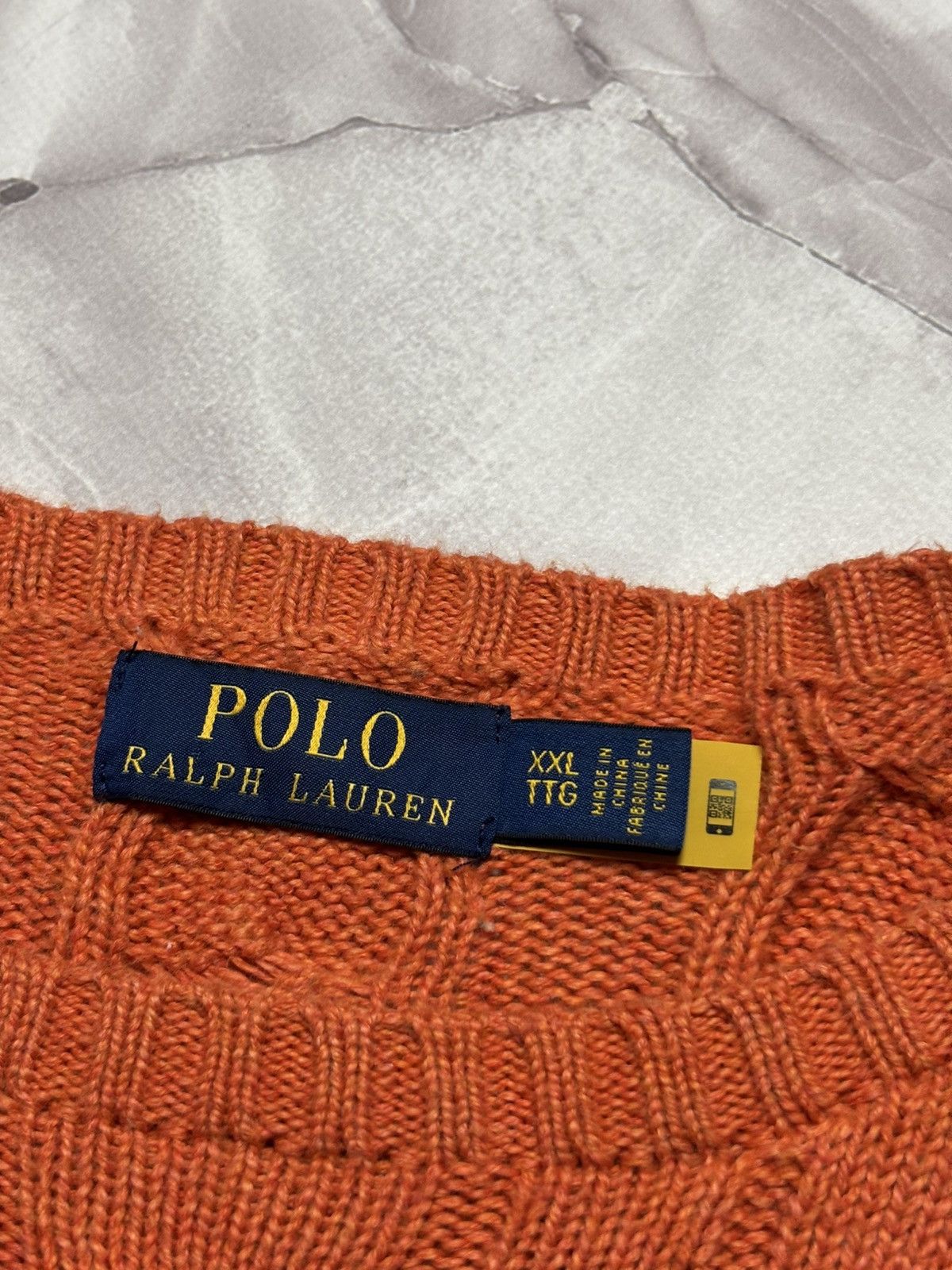 Polo Ralph Lauren Polo Ralph Lauren Cable-Knit Cotton Sweater Orange Mens 2XL Size US XXL / EU 58 / 5 - 7 Thumbnail