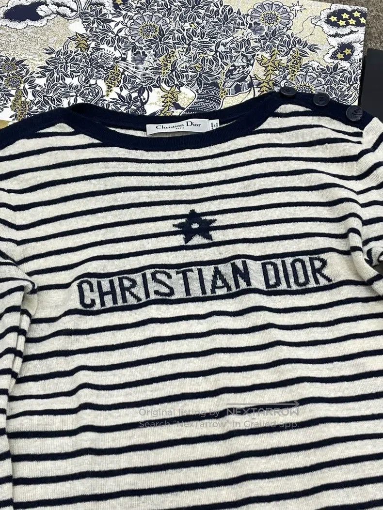 Dior Dior Five-pointed star striped knitwear sweater Size XS / US 0-2 / IT 36-38 - 2 Thumbnail