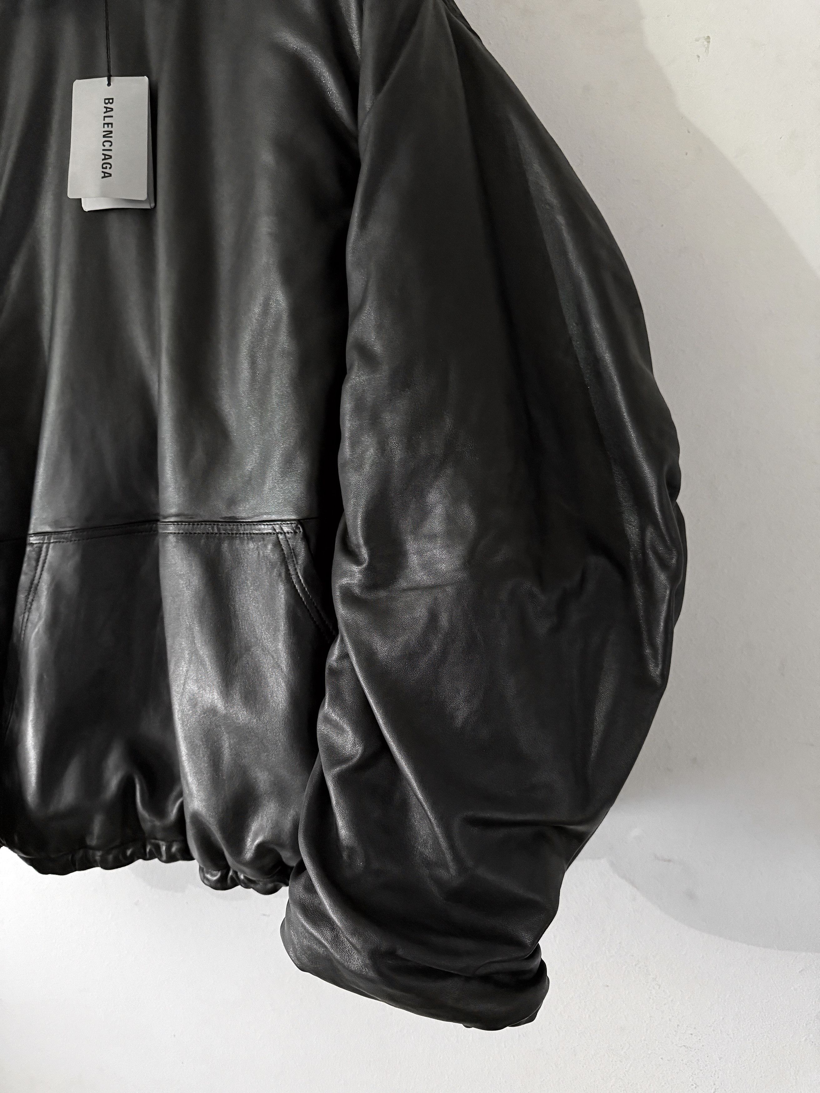 Balenciaga Oversized Full-Grain Leather Hoodie Size US M / EU 48-50 / 2 - 5 Thumbnail