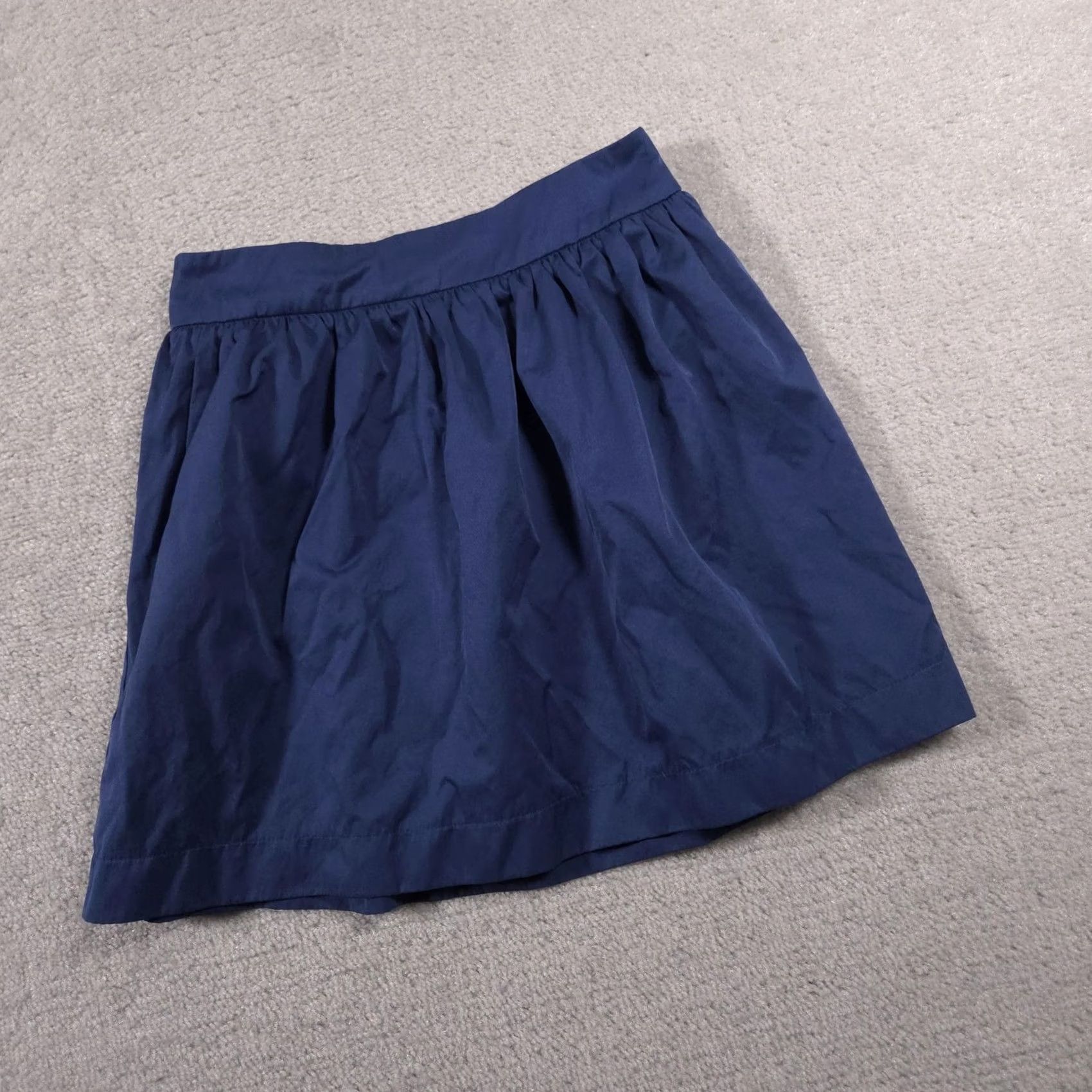 Zara VINTAGE Zara Woman Skirt Womens Small Navy Blue A-Line Pleated Back Zip Mini Casual Size 28" / US 6 / IT 42 - 2 Thumbnail