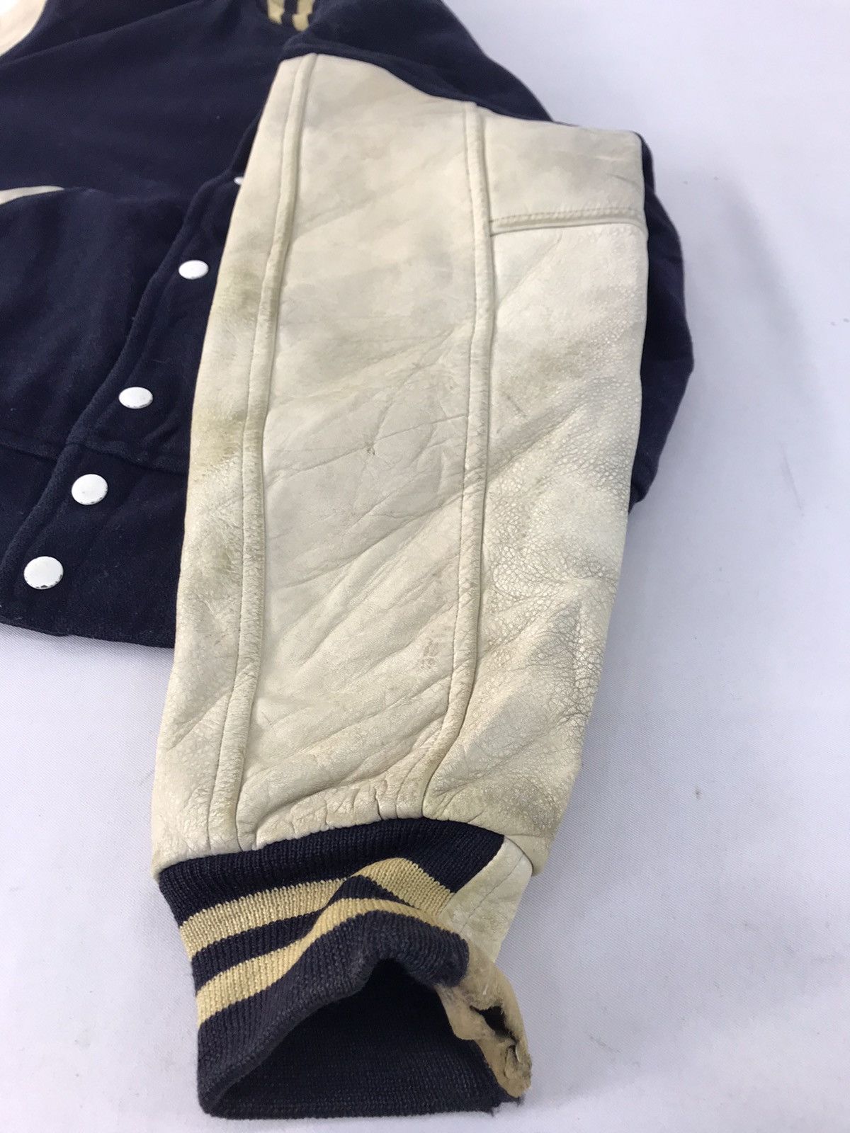 Japanese Brand 90s Ruby Airport Crash Tender Varsity Jacket Leather Sleeve Size US M / EU 48-50 / 2 - 13 Thumbnail