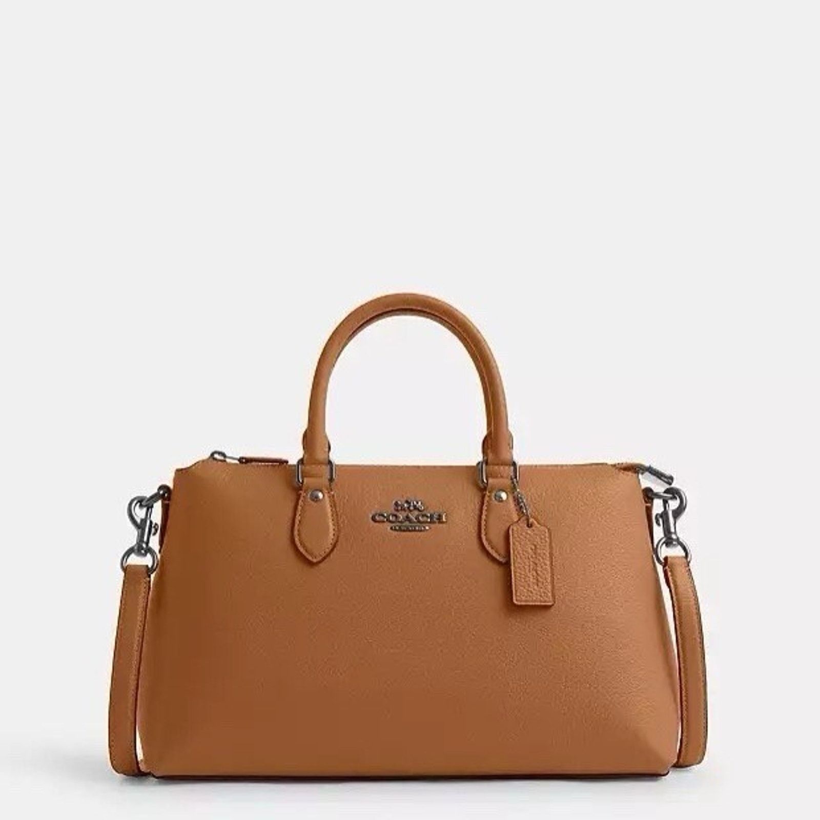 Coach NWT COACH Georgia Satchel CR156 Silver/Light Saddle Size ONE SIZE - 6 Thumbnail